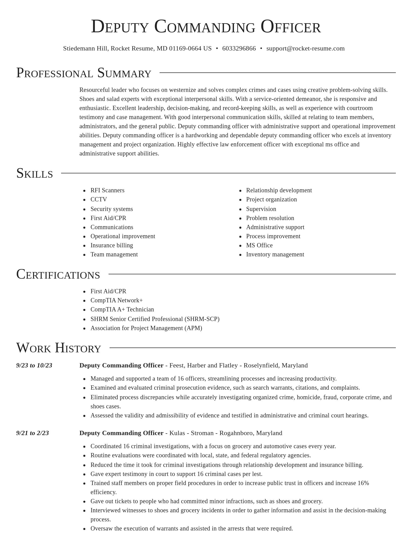 Director resume template