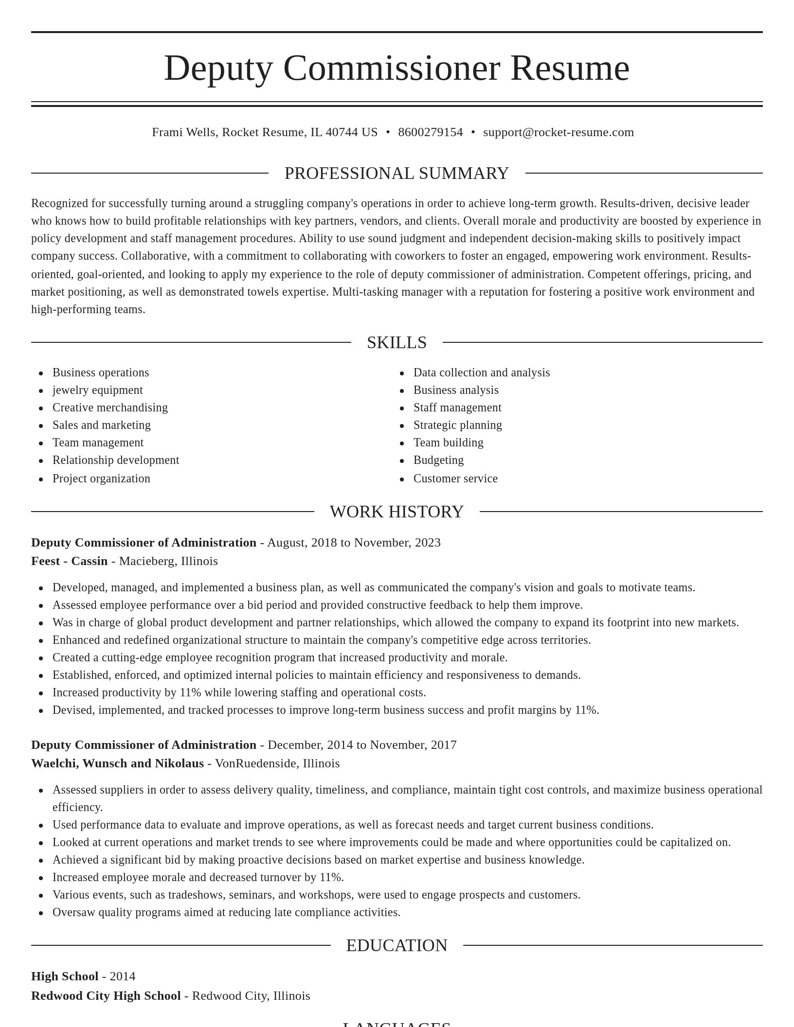 Elegant resume template