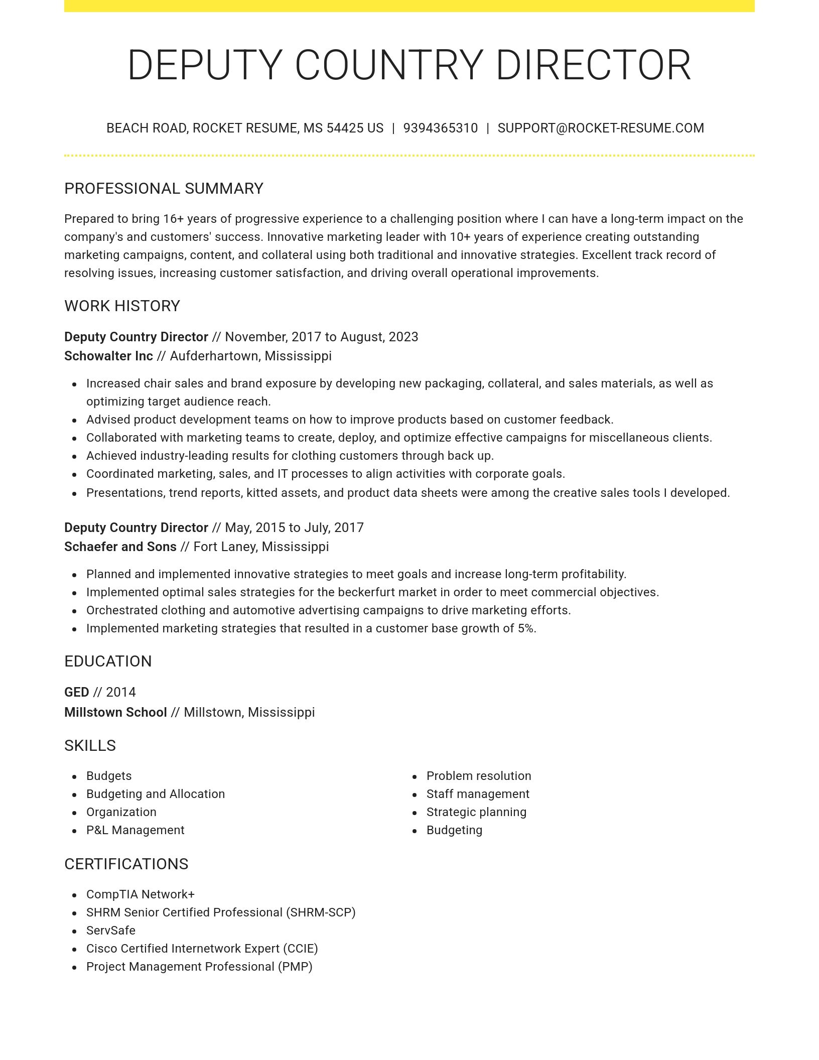 Grand resume template