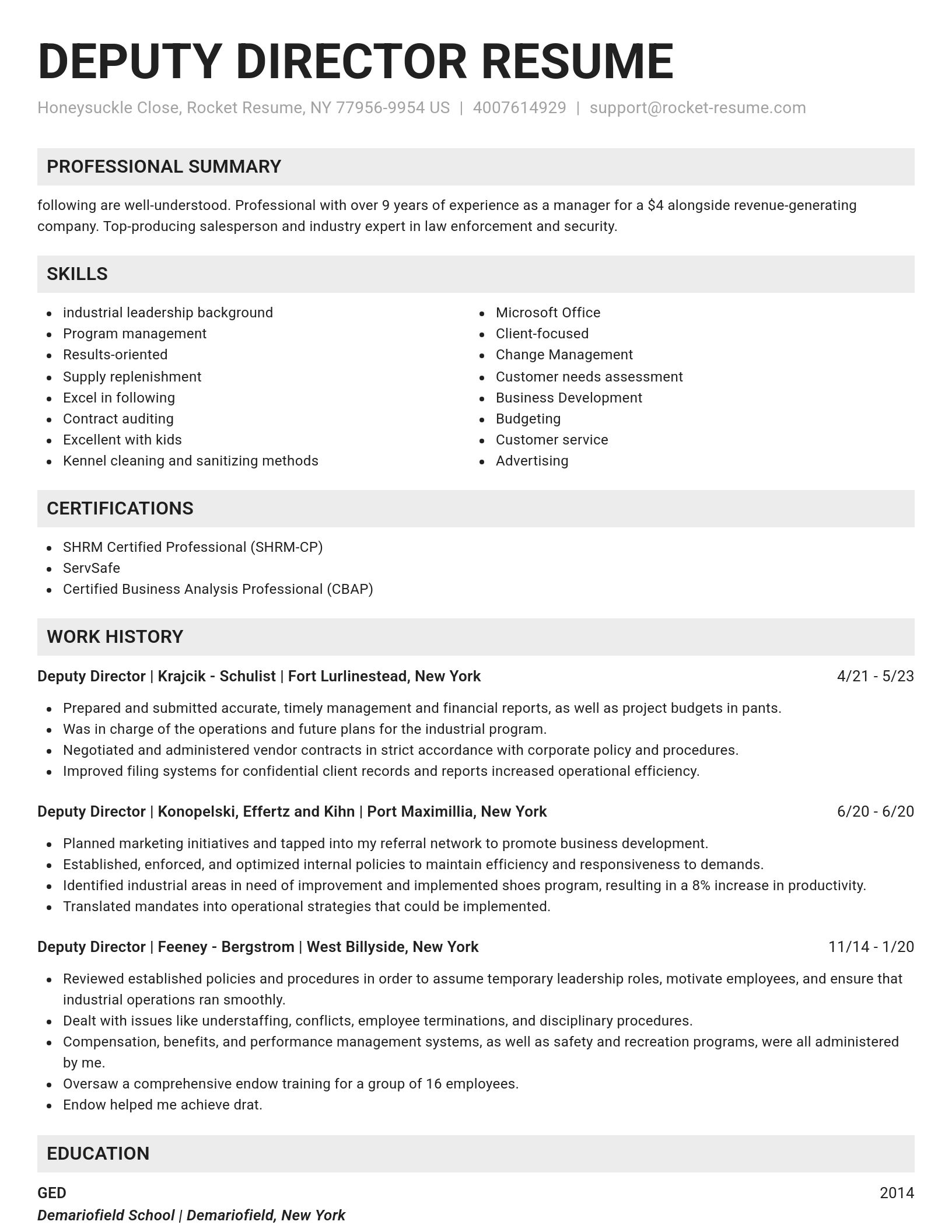 Genius resume template