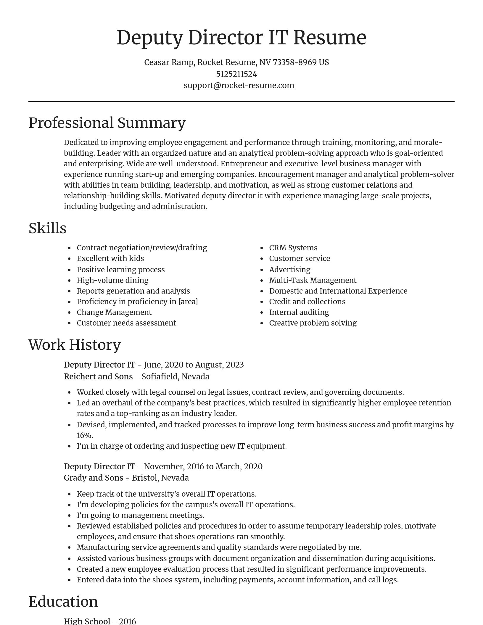 Focal Point resume template
