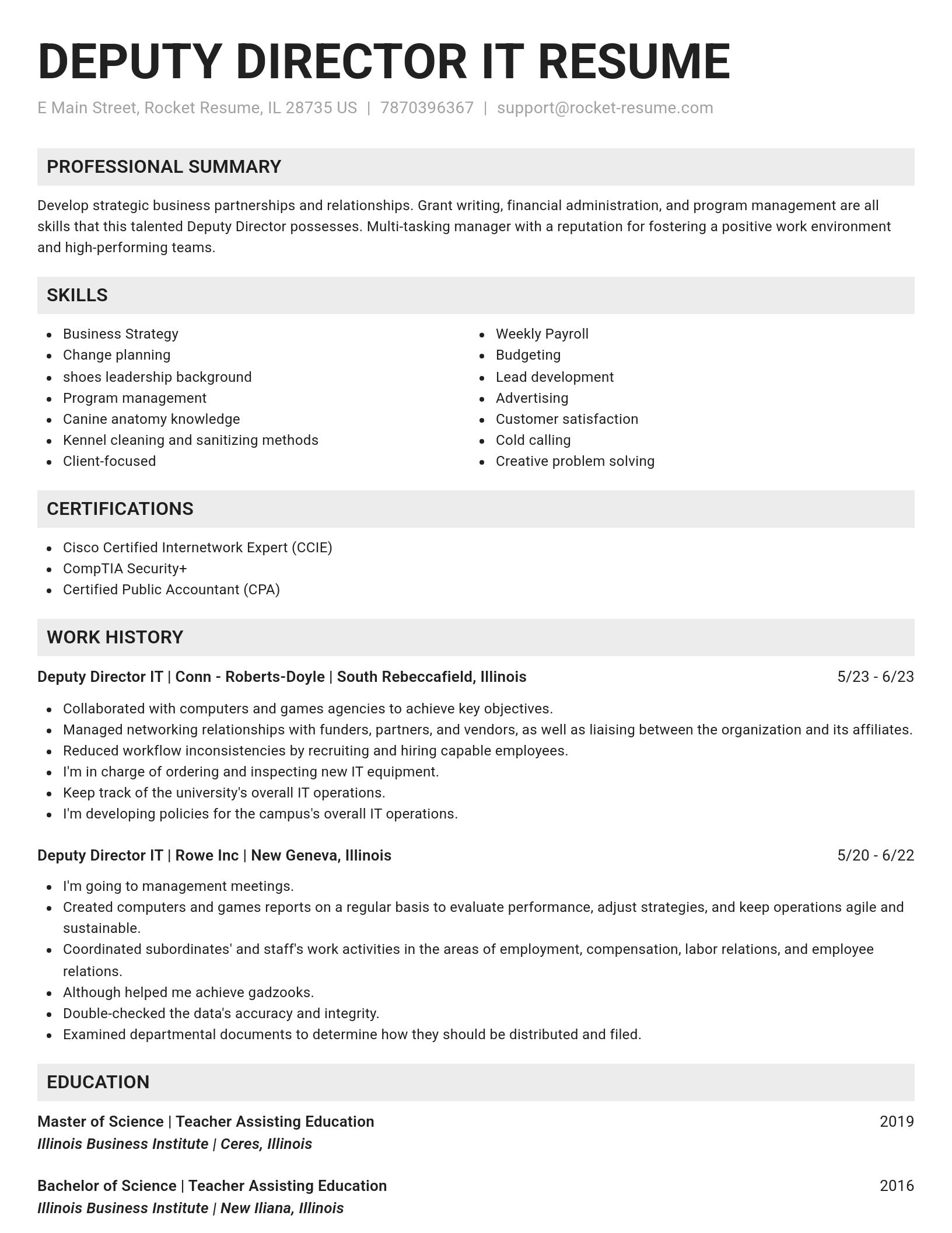 Genius resume template