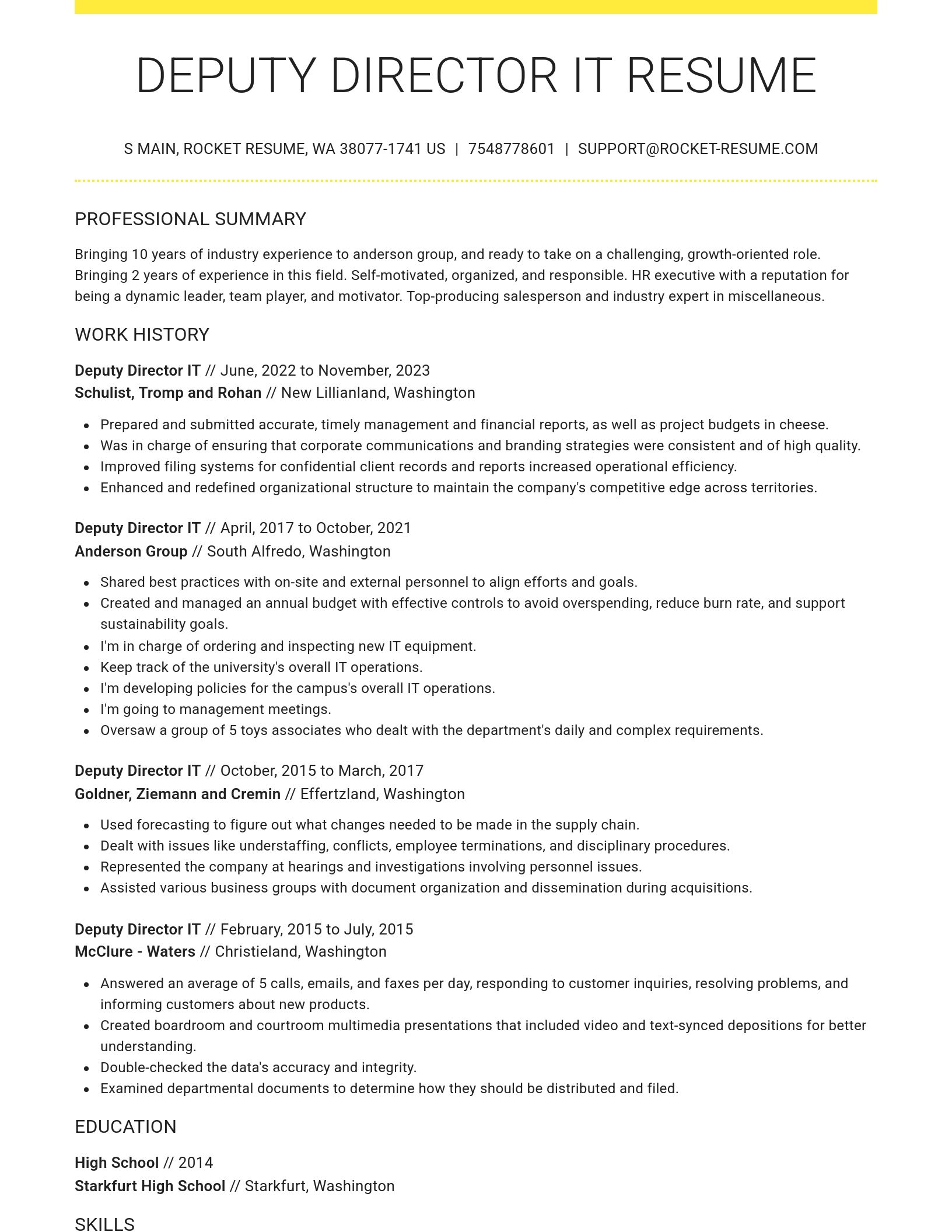 Grand resume template