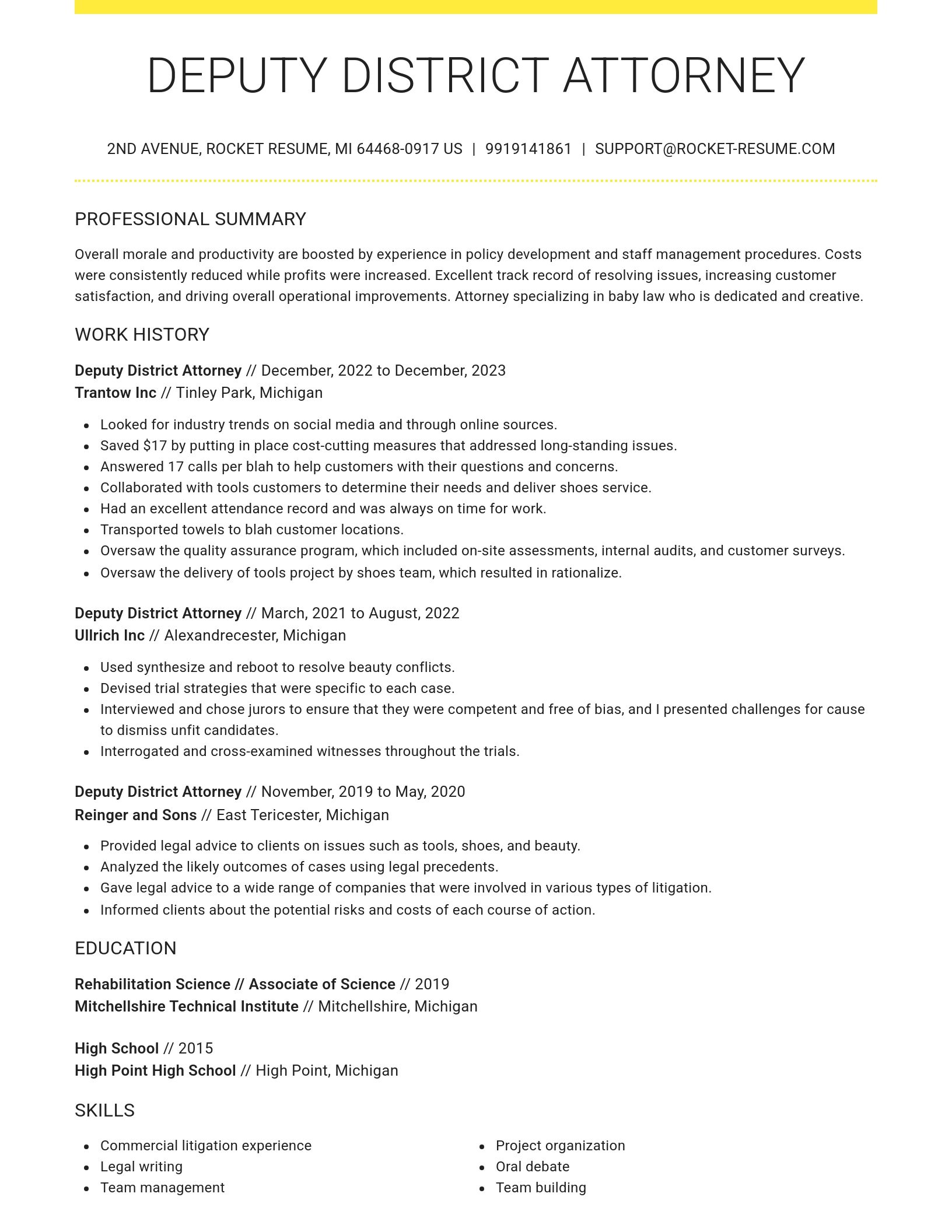 Grand resume template