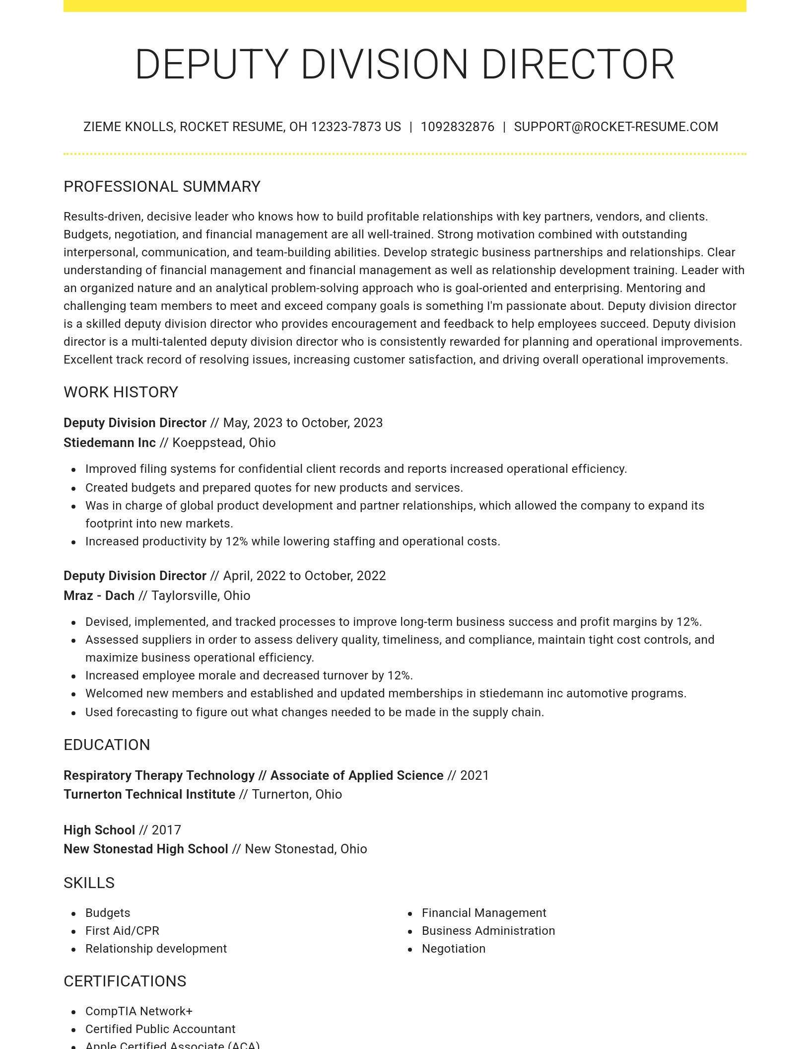 Grand resume template