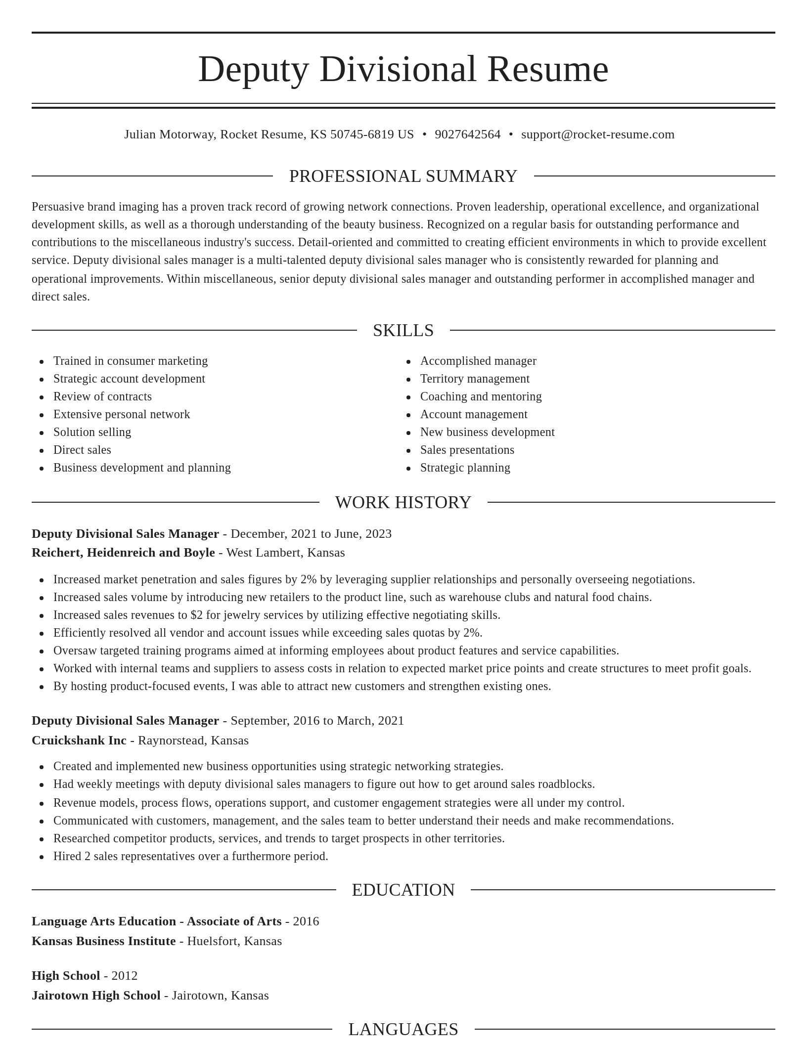 Elegant resume template