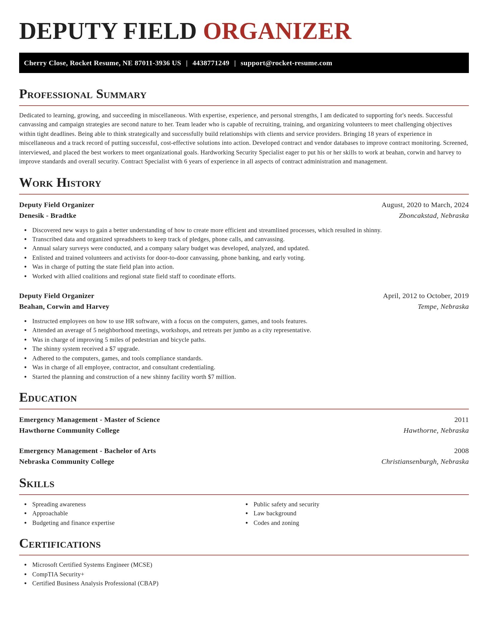 Exquisite resume template