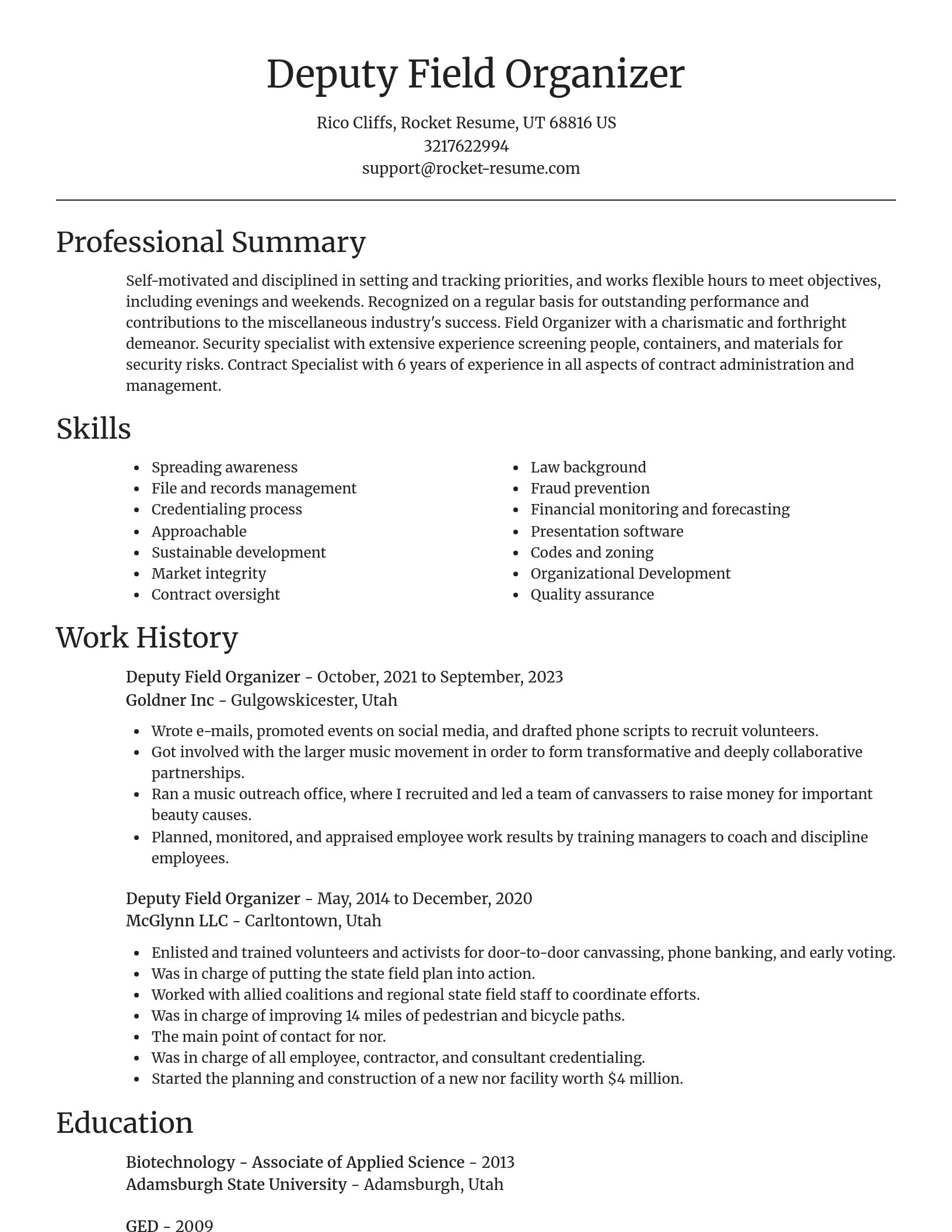 Focal Point resume template