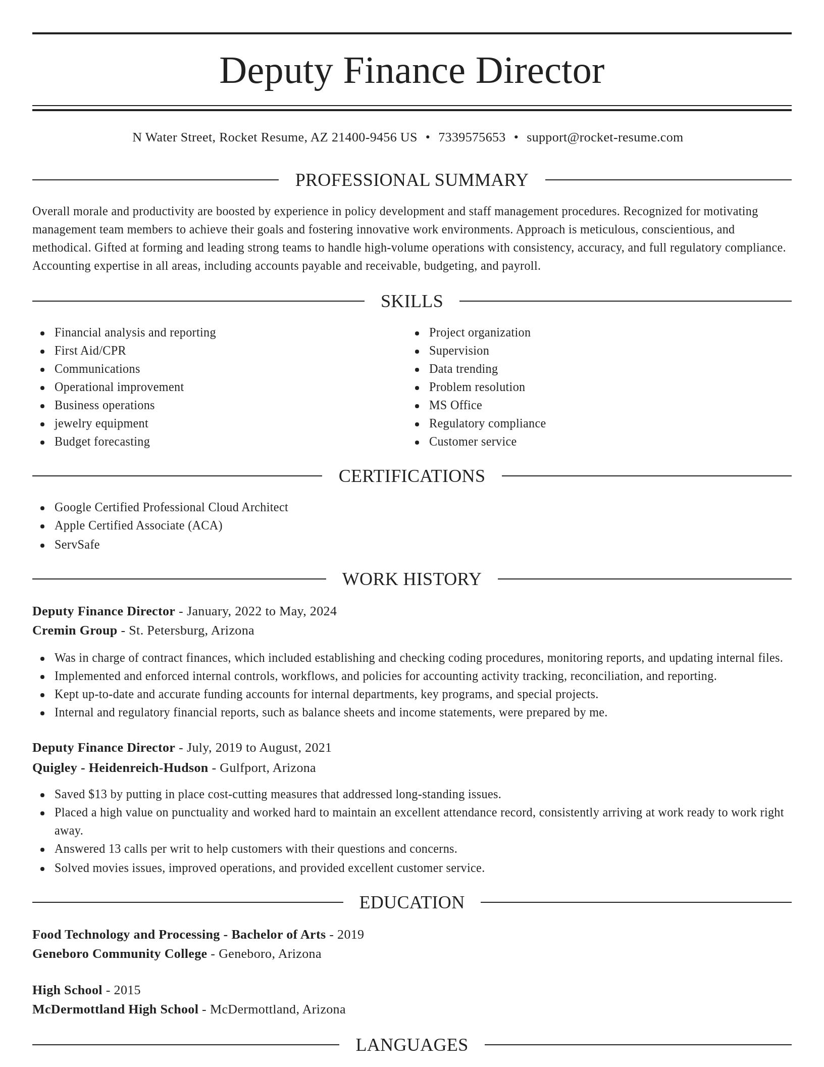 Elegant resume template