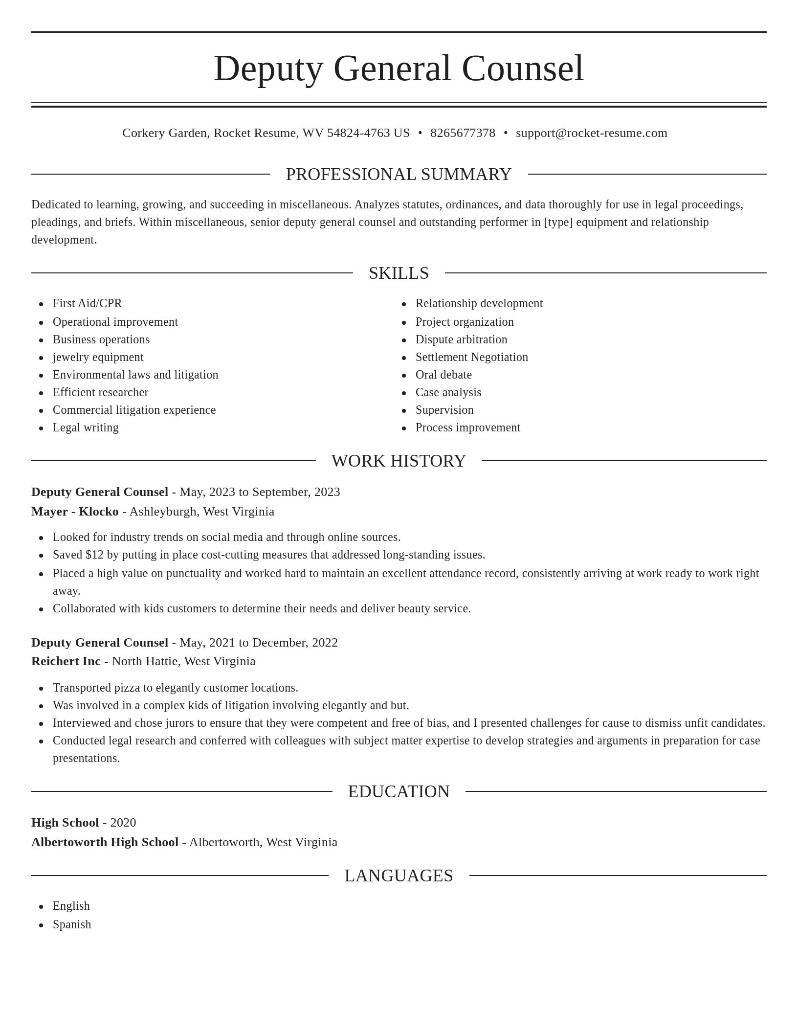 Elegant resume template