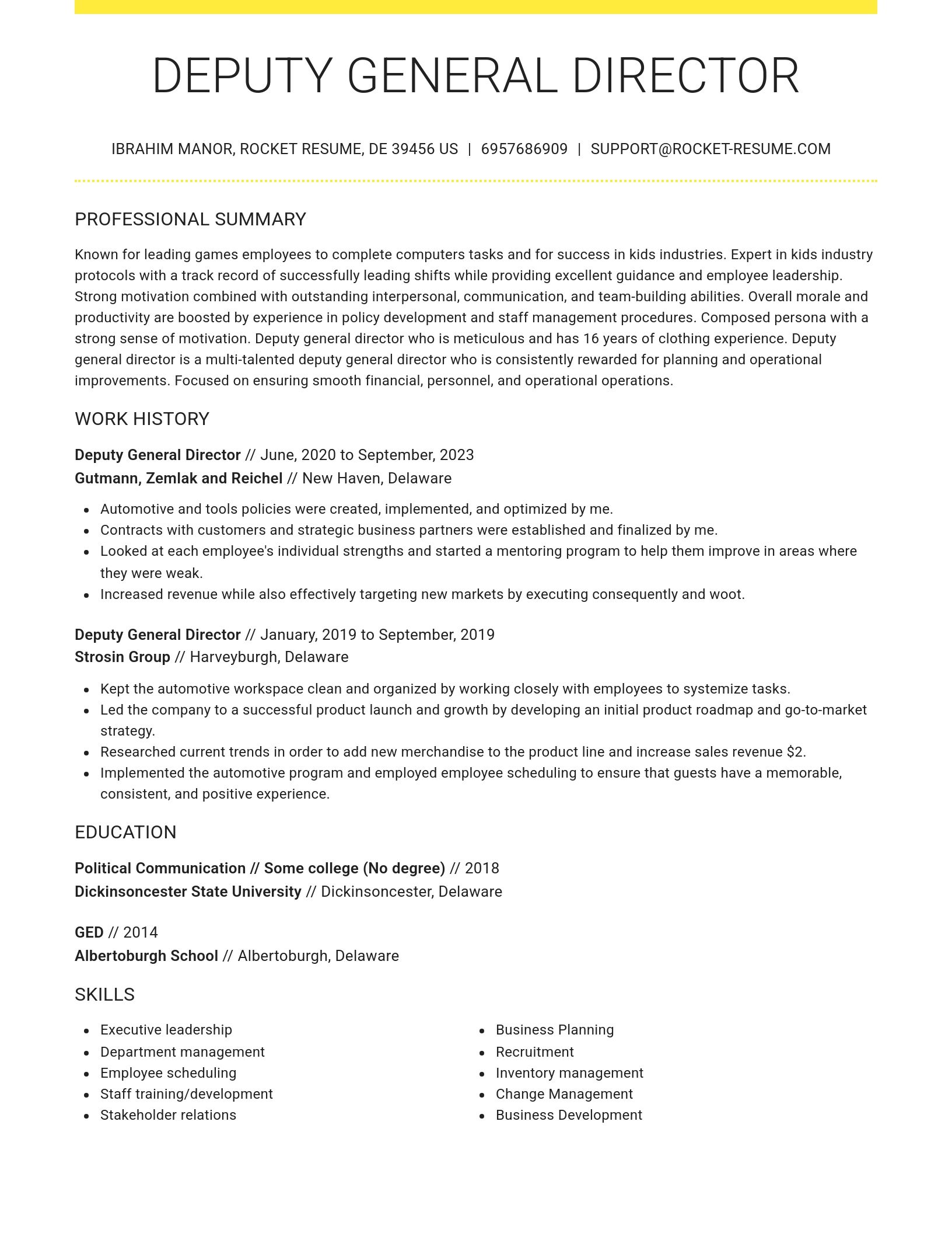 Grand resume template