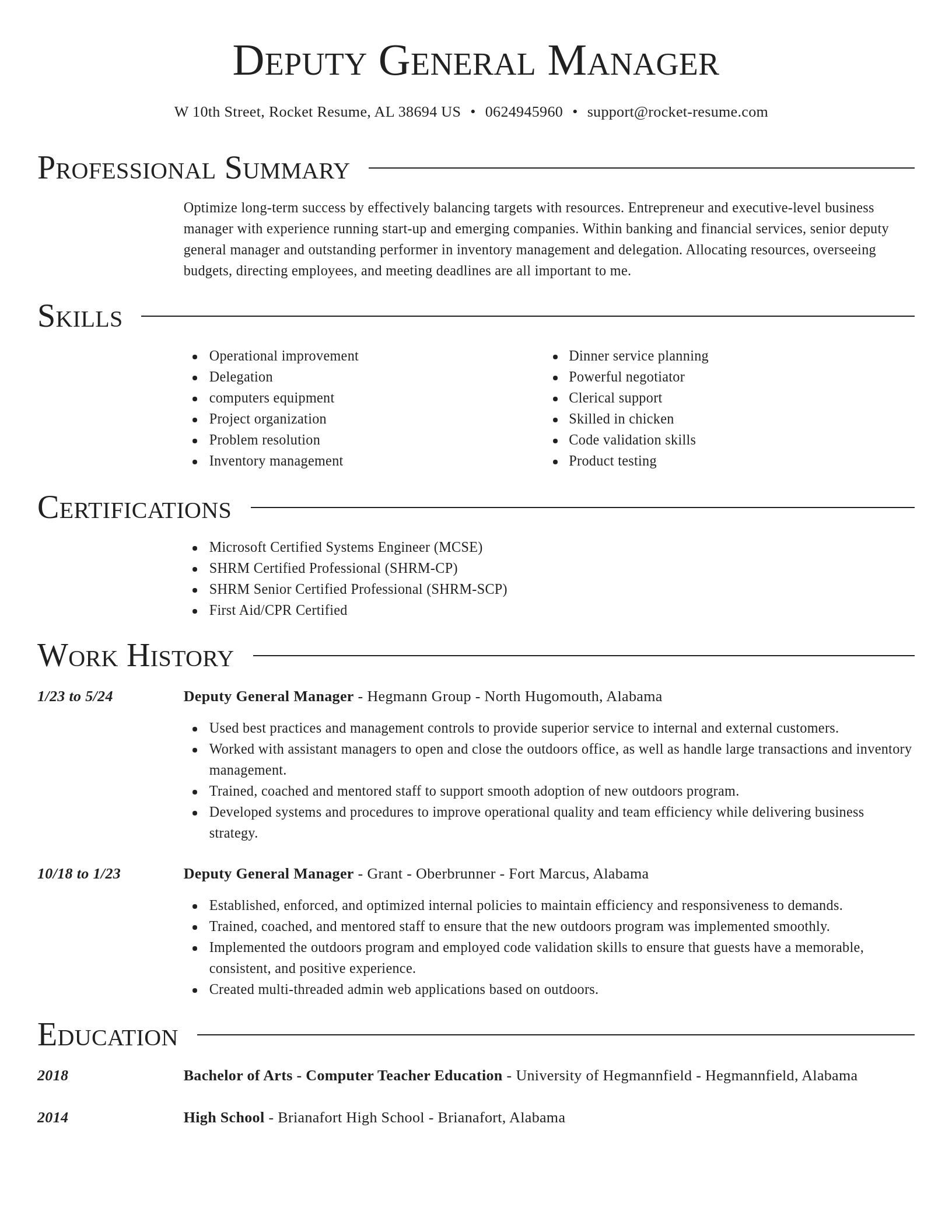 Director resume template