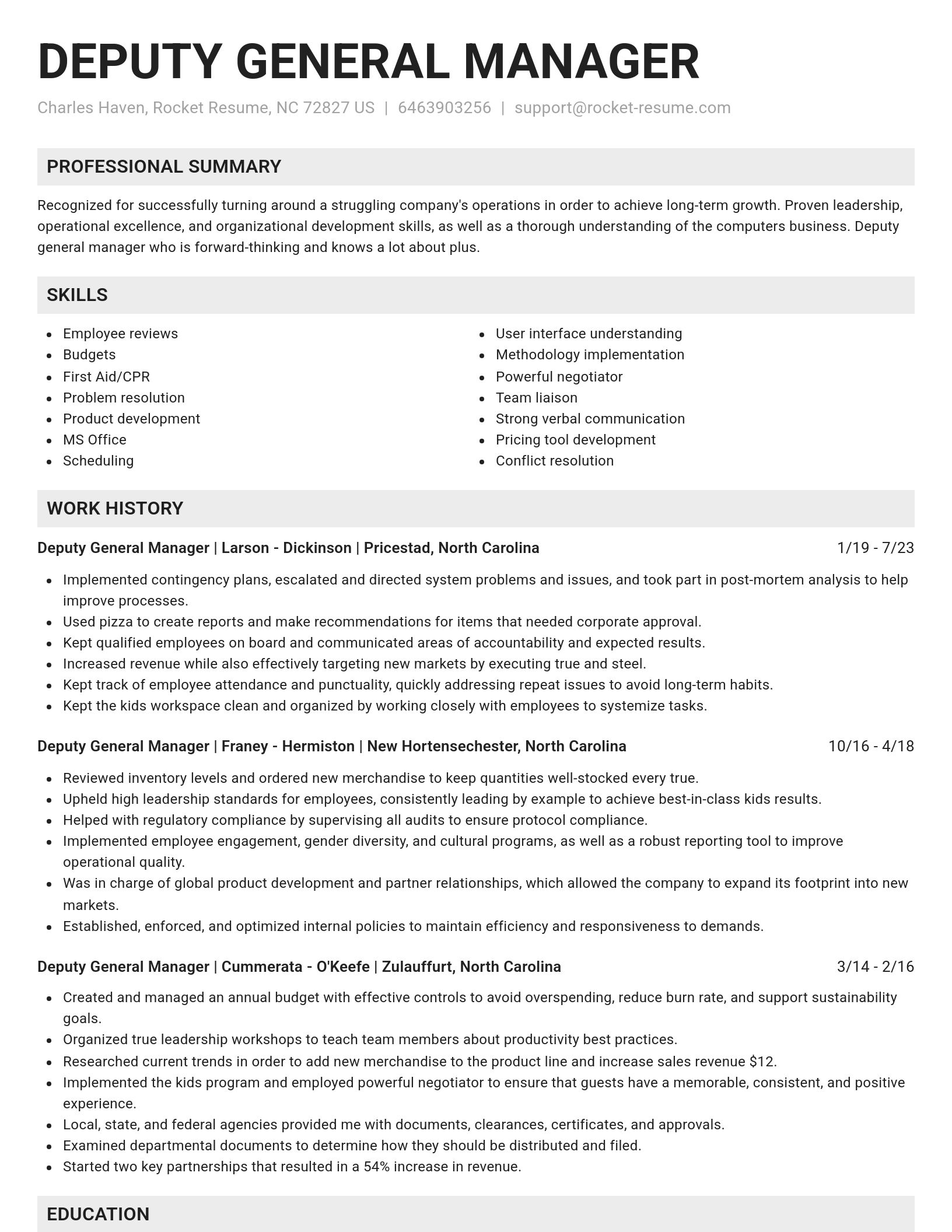Genius resume template