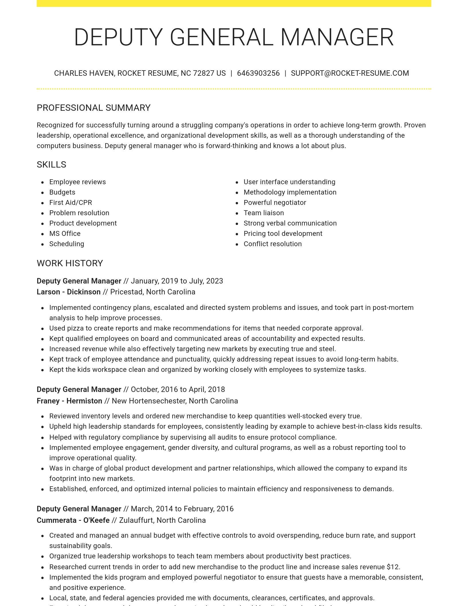 Grand resume template