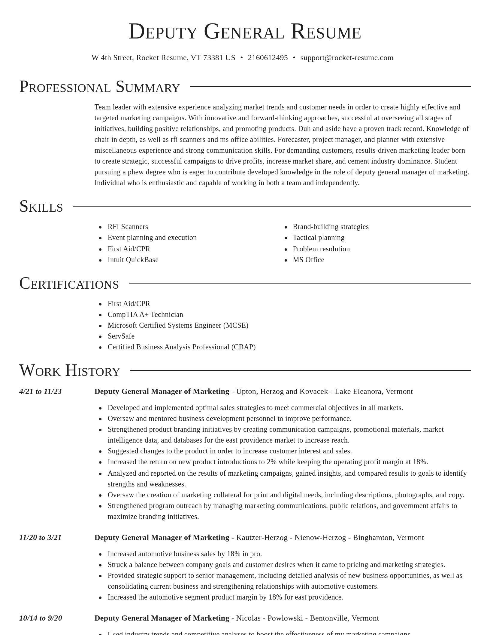 Director resume template