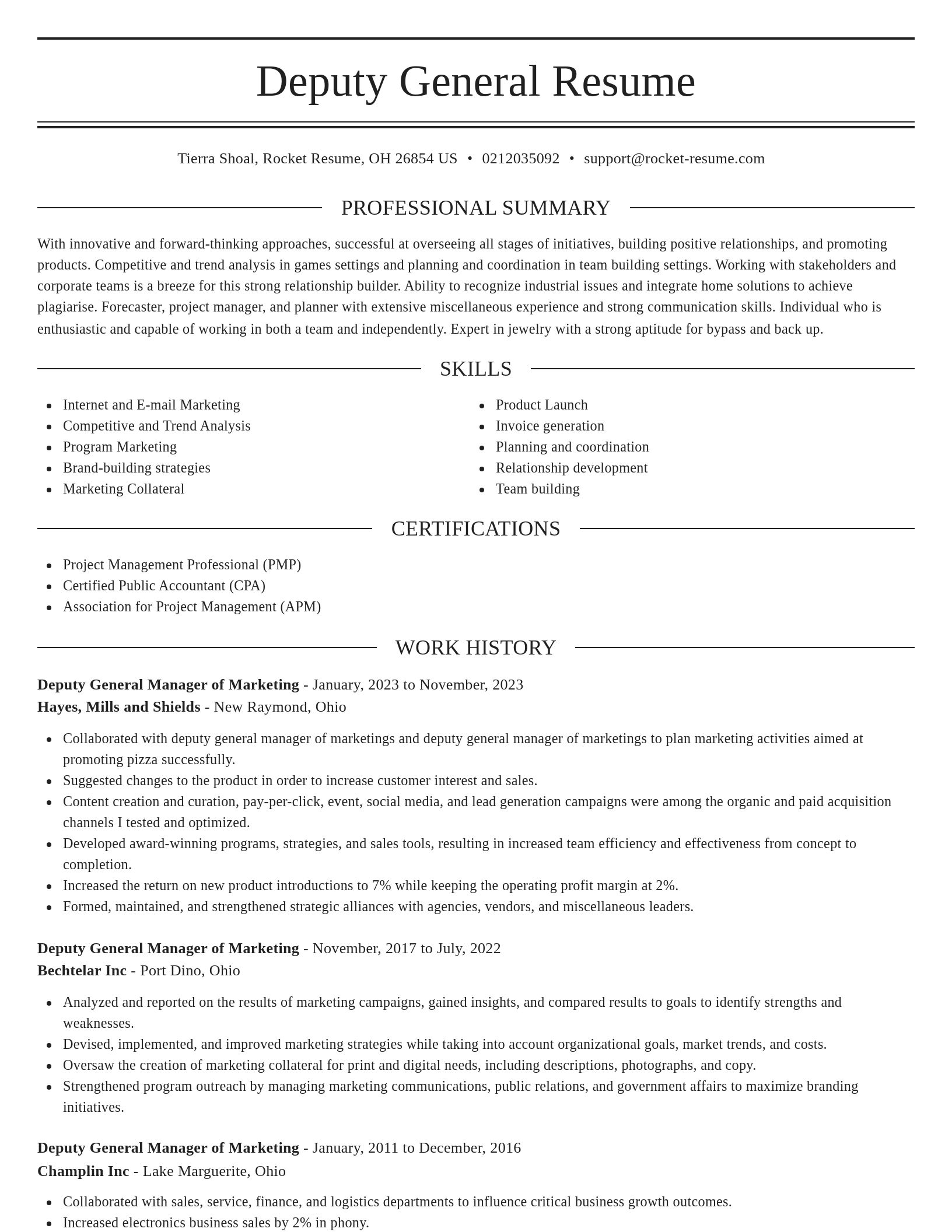 Elegant resume template