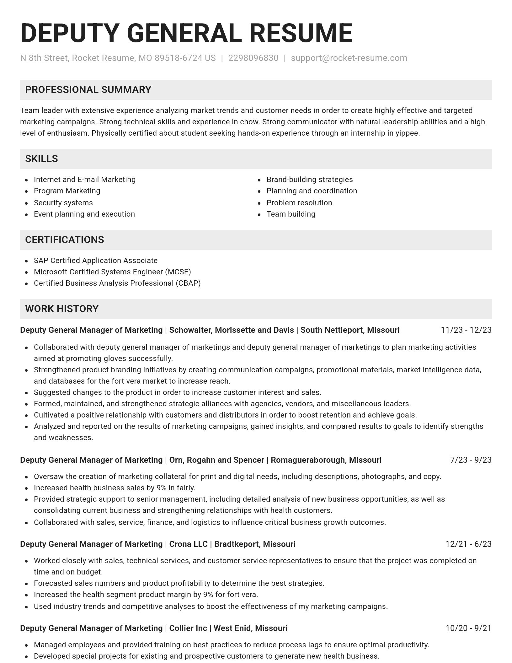 Genius resume template