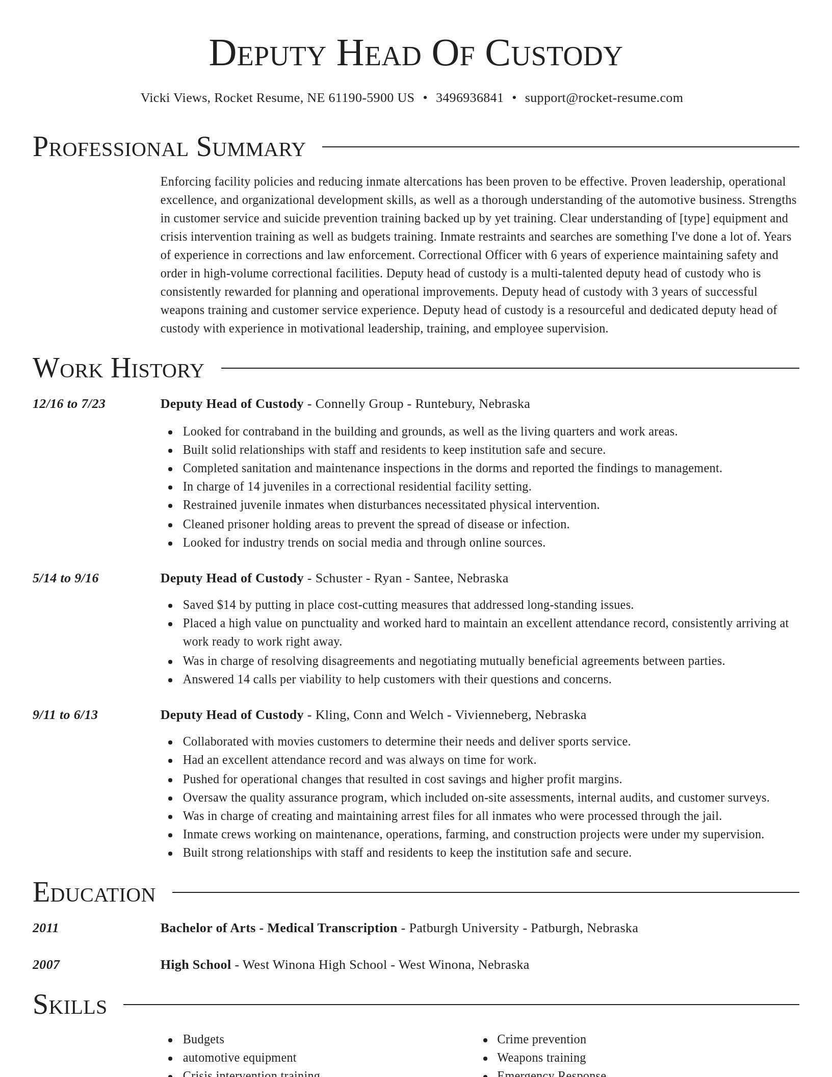 Director resume template