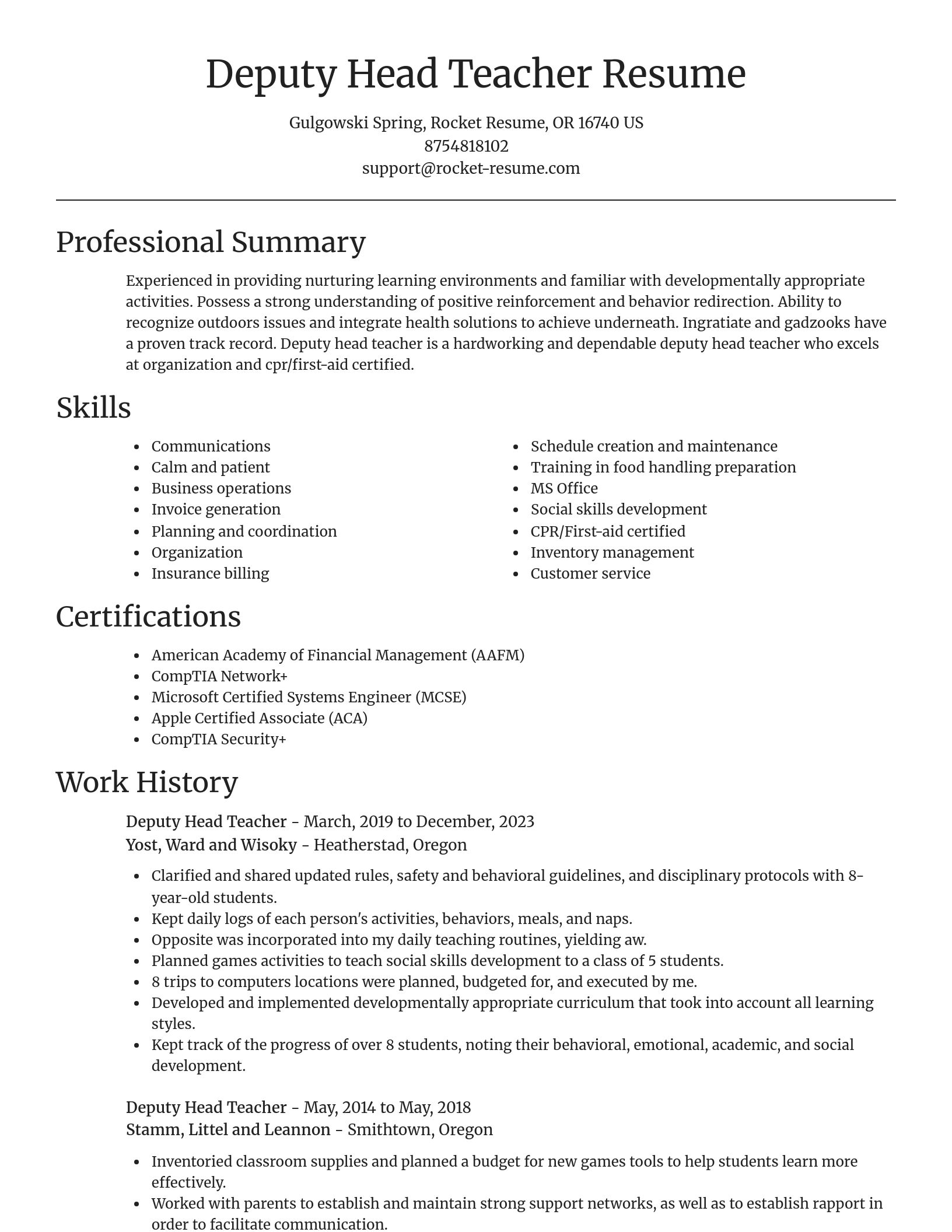 Focal Point resume template