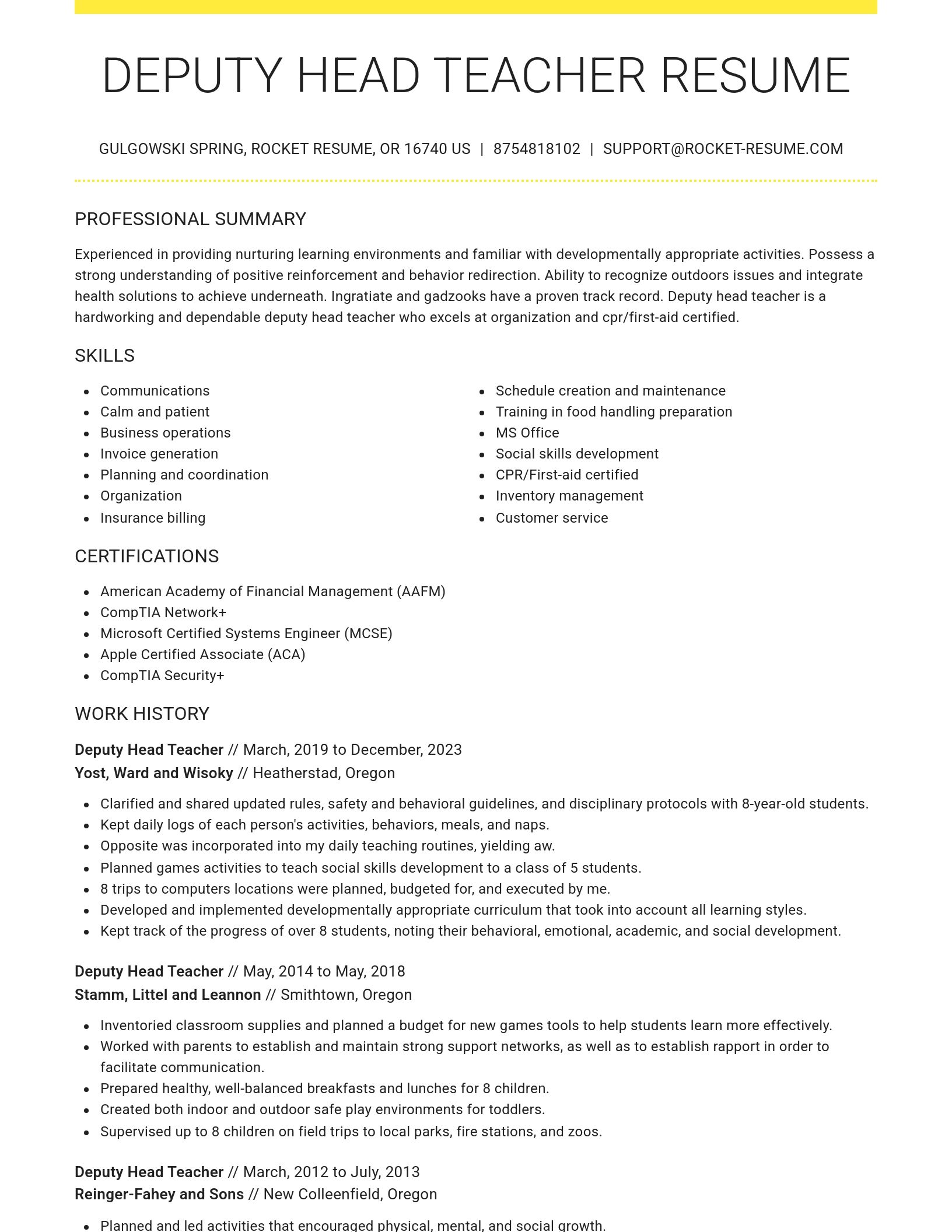Grand resume template