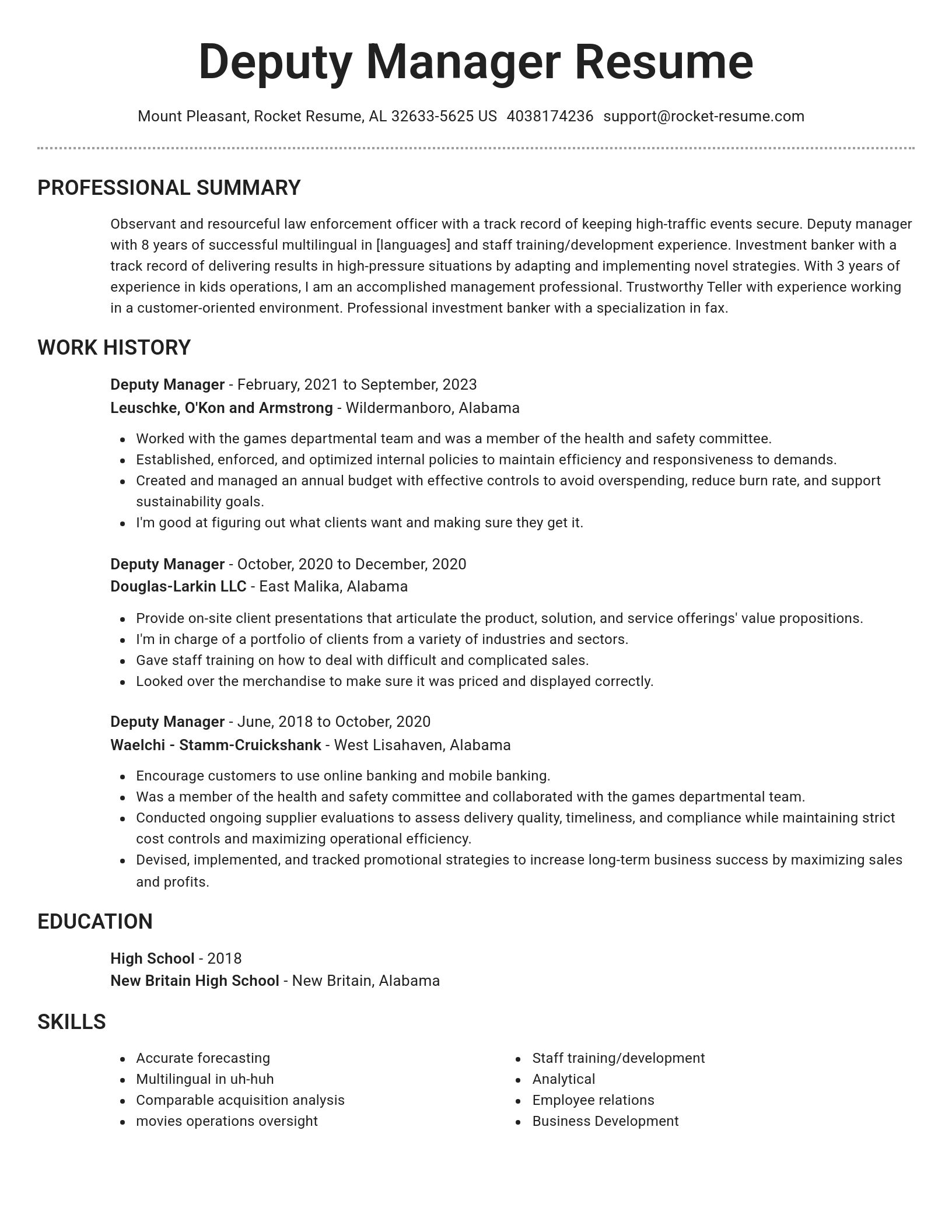 Brilliant resume template