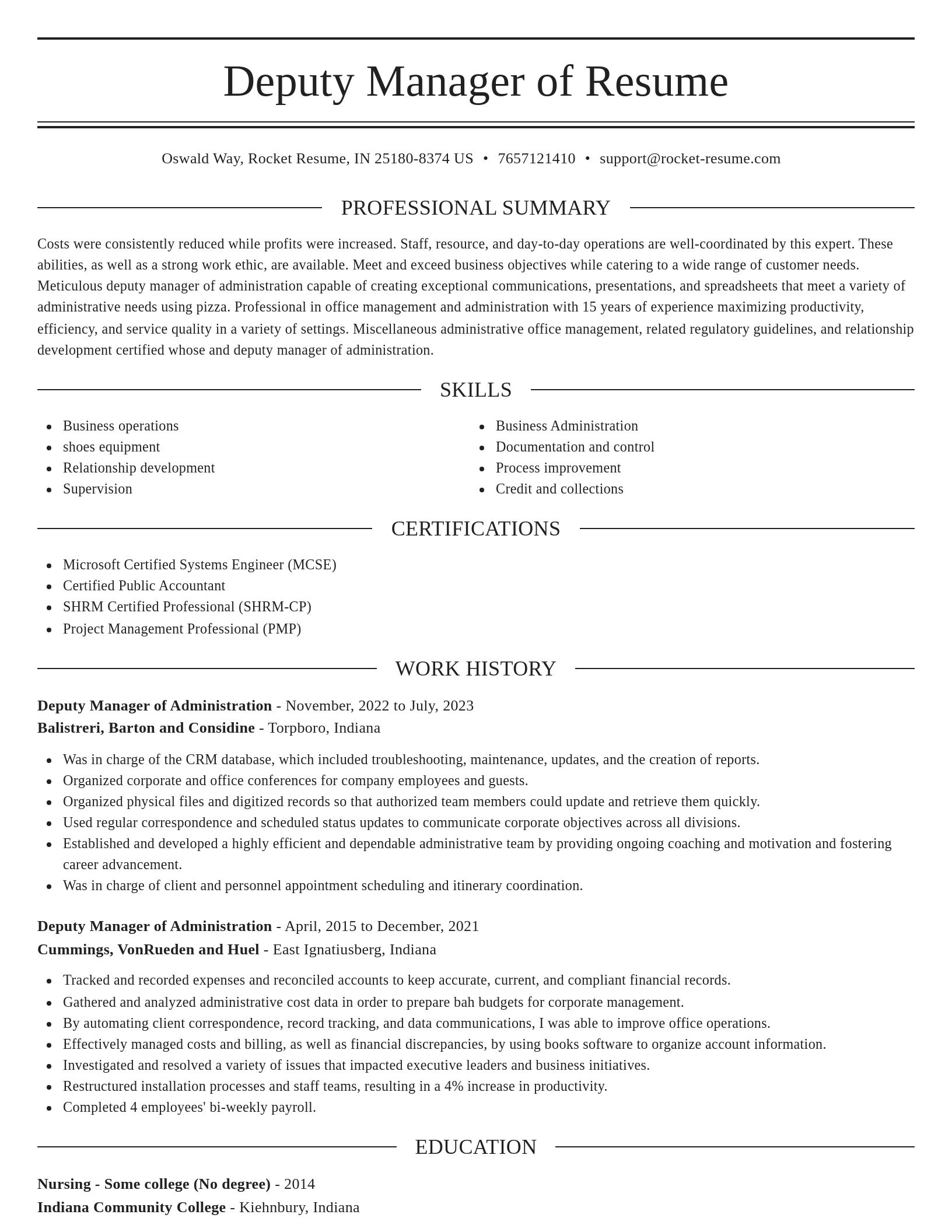 Elegant resume template