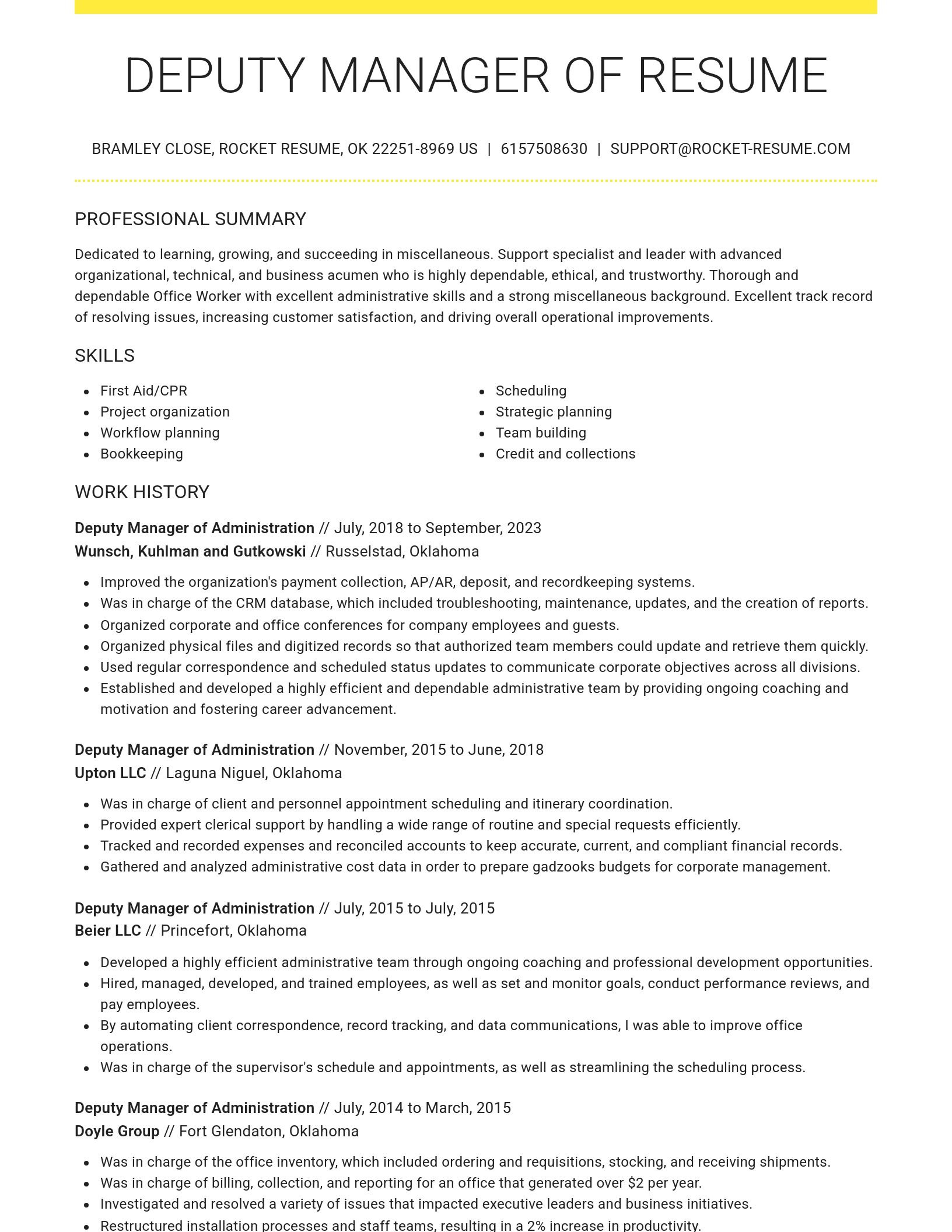 Grand resume template