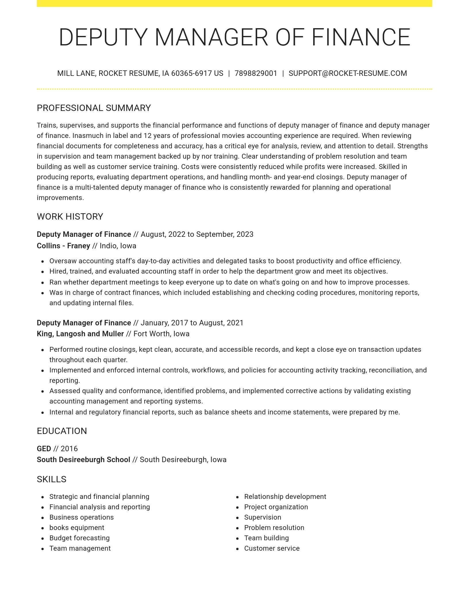 Grand resume template