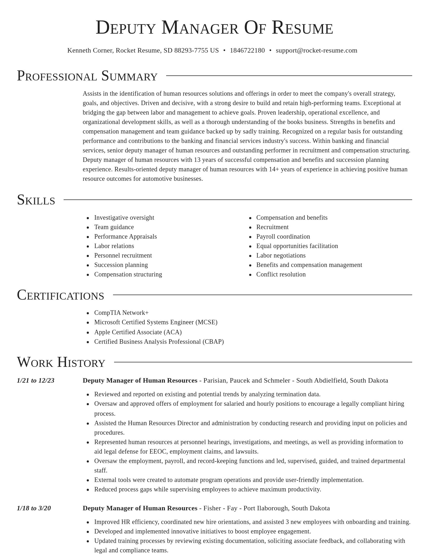 Director resume template