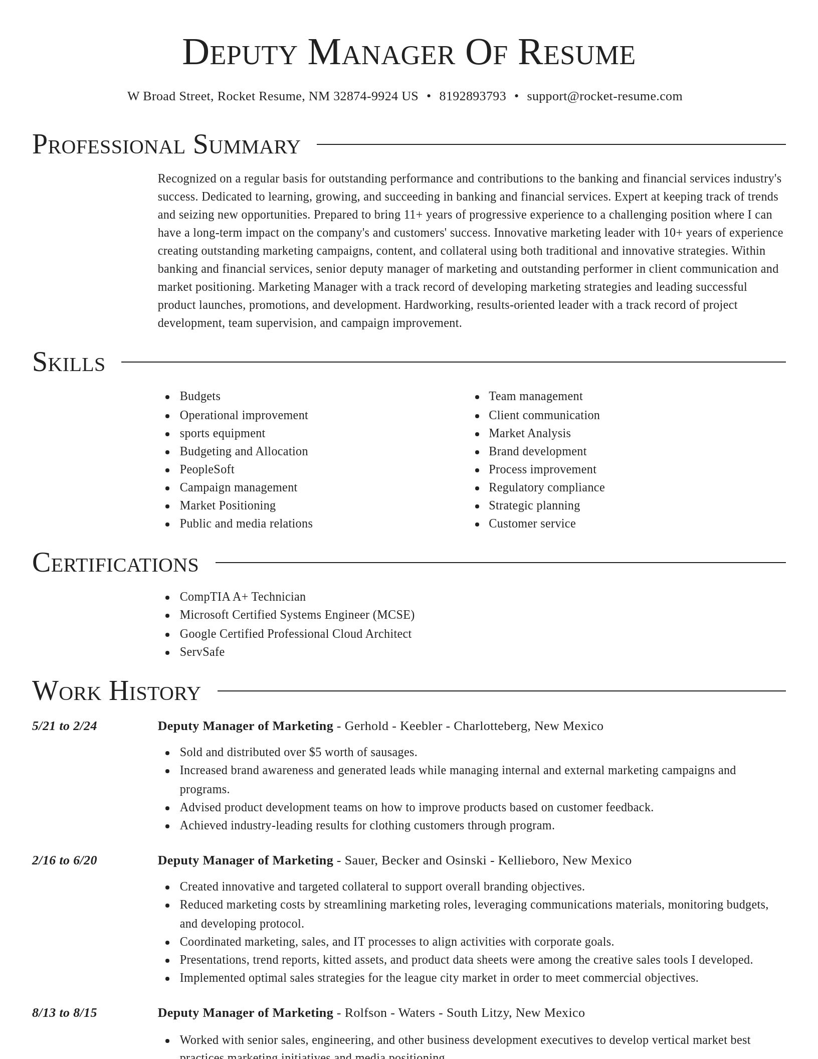 Director resume template