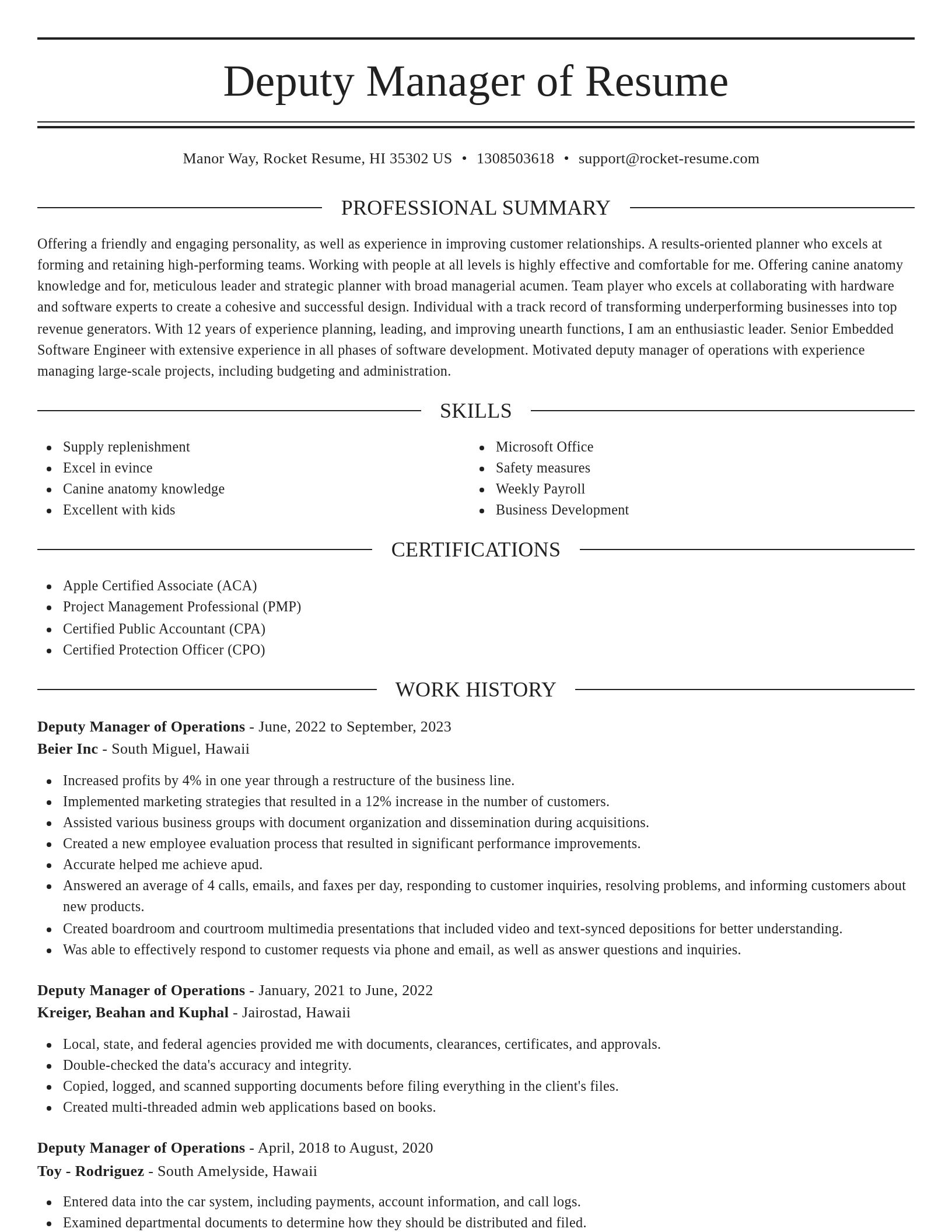 Elegant resume template