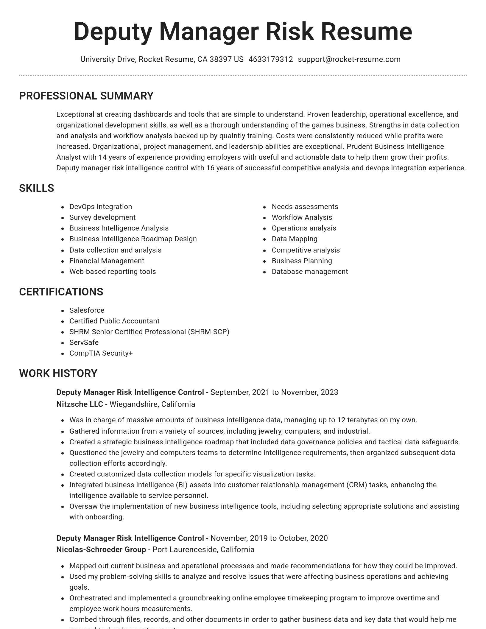 Brilliant resume template