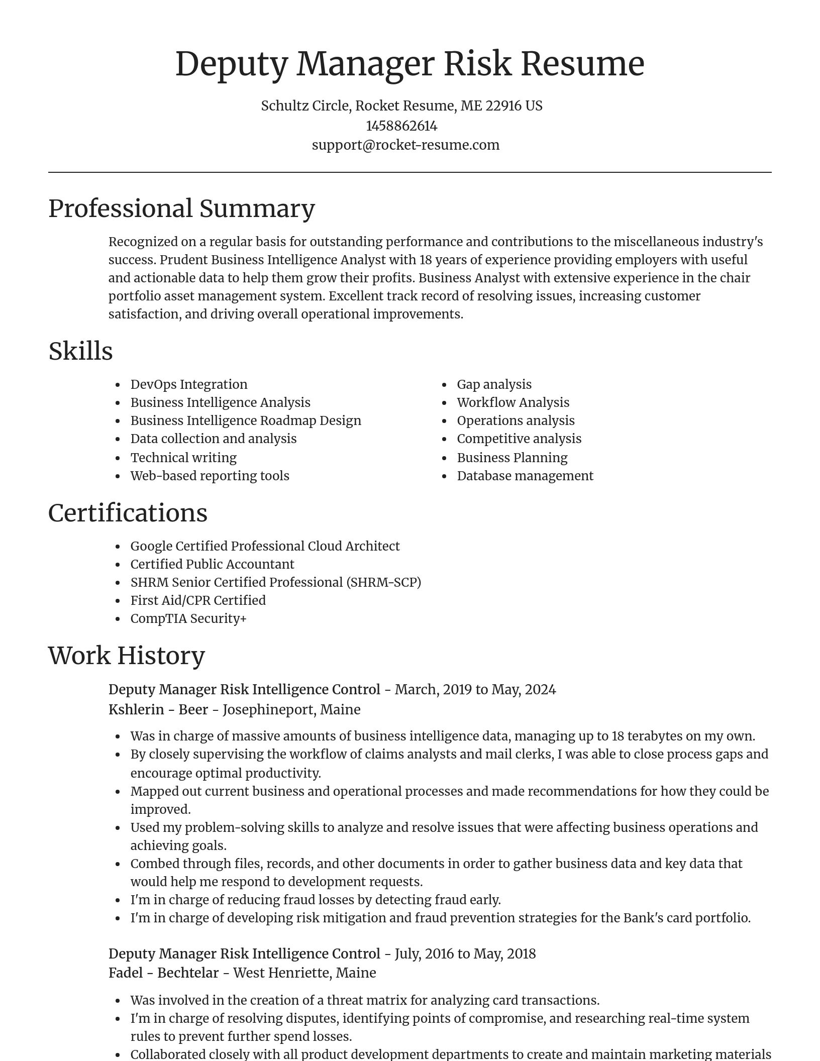 Focal Point resume template