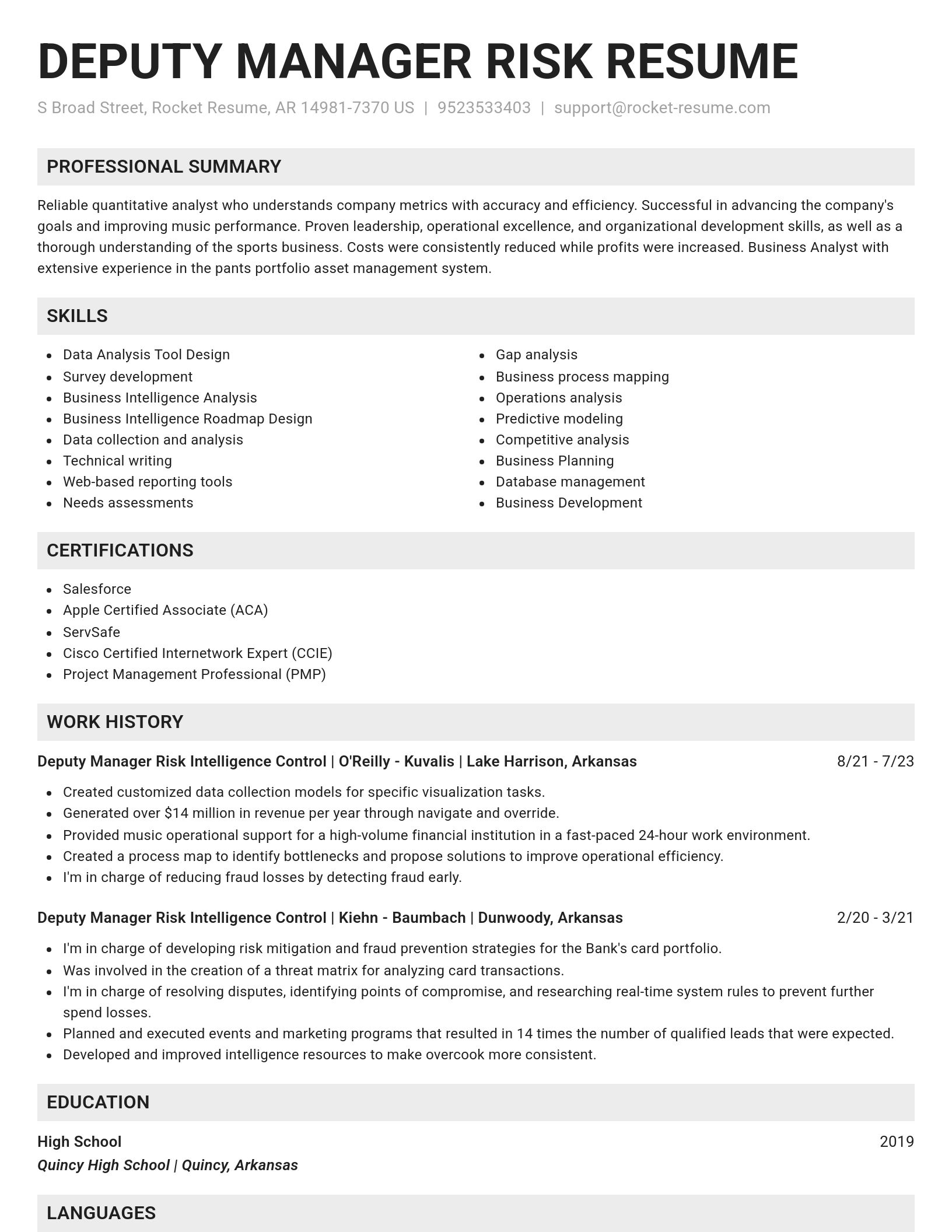 Genius resume template