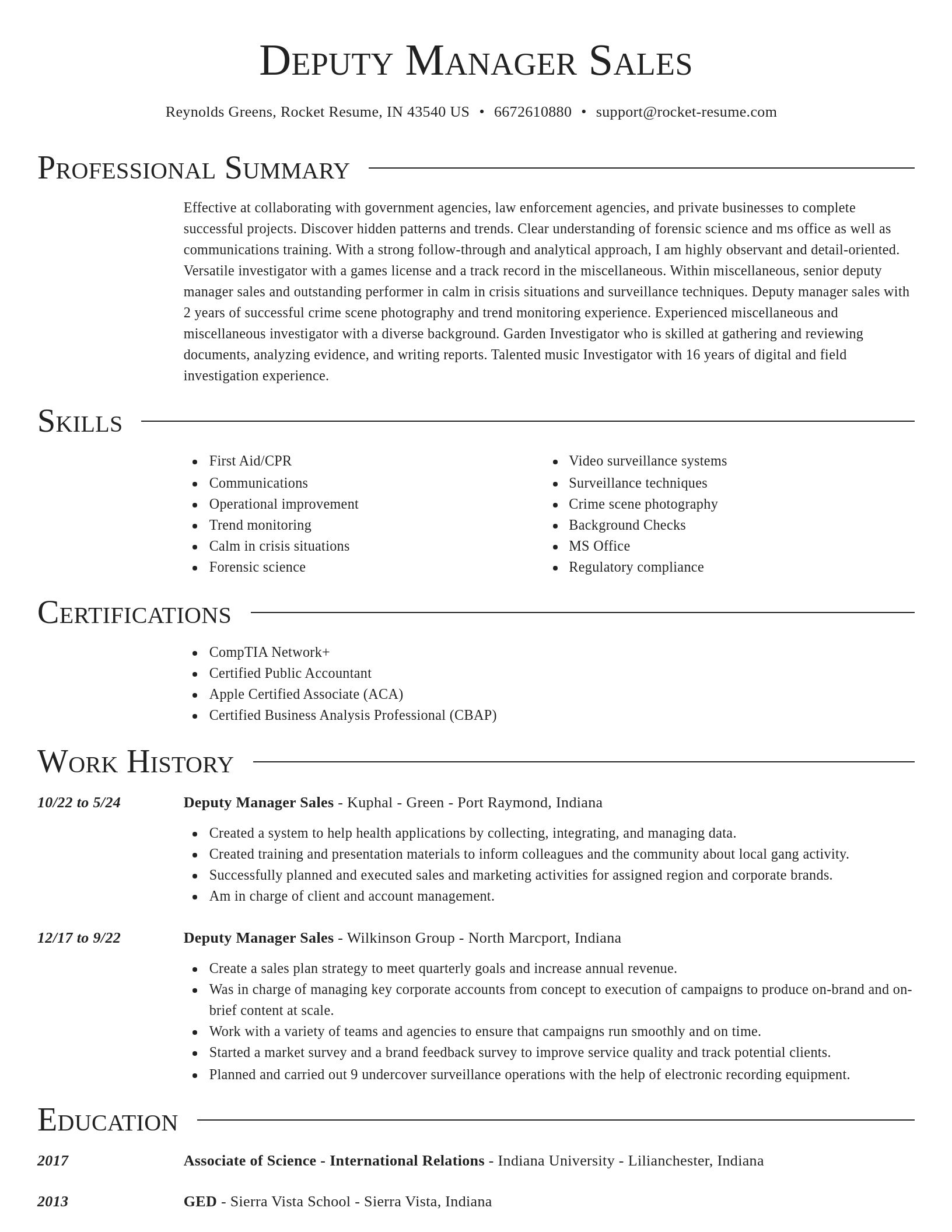 Director resume template