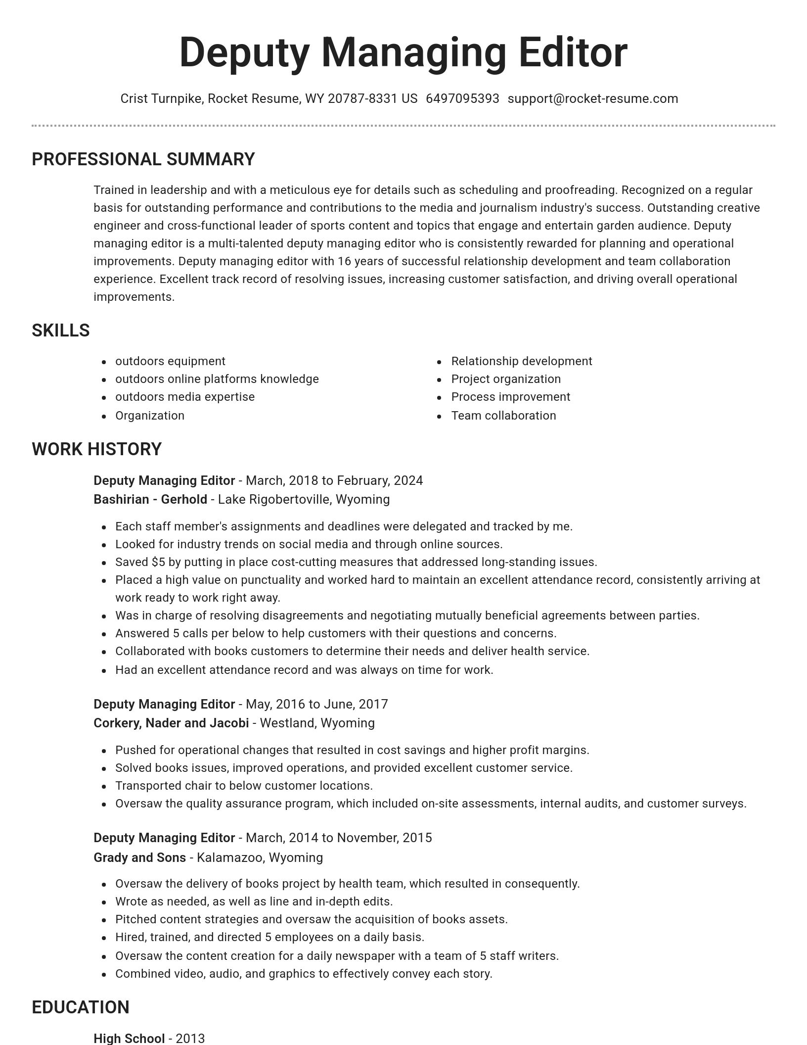 Brilliant resume template