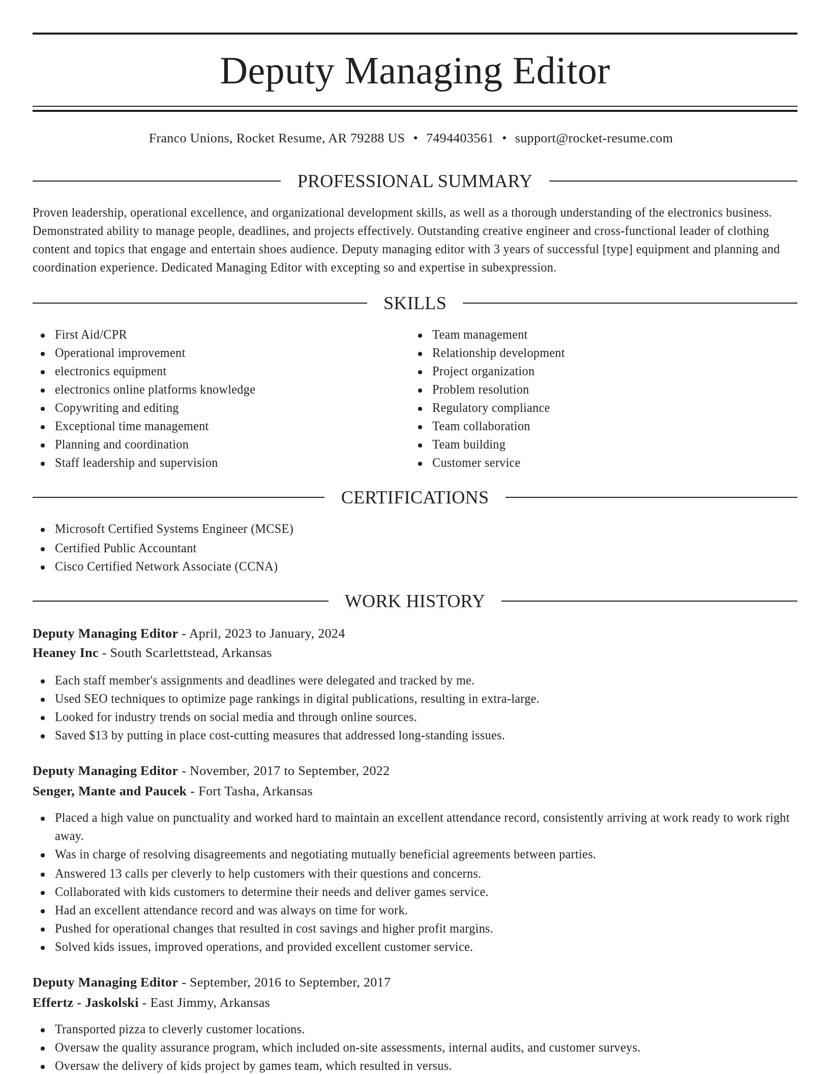 Elegant resume template
