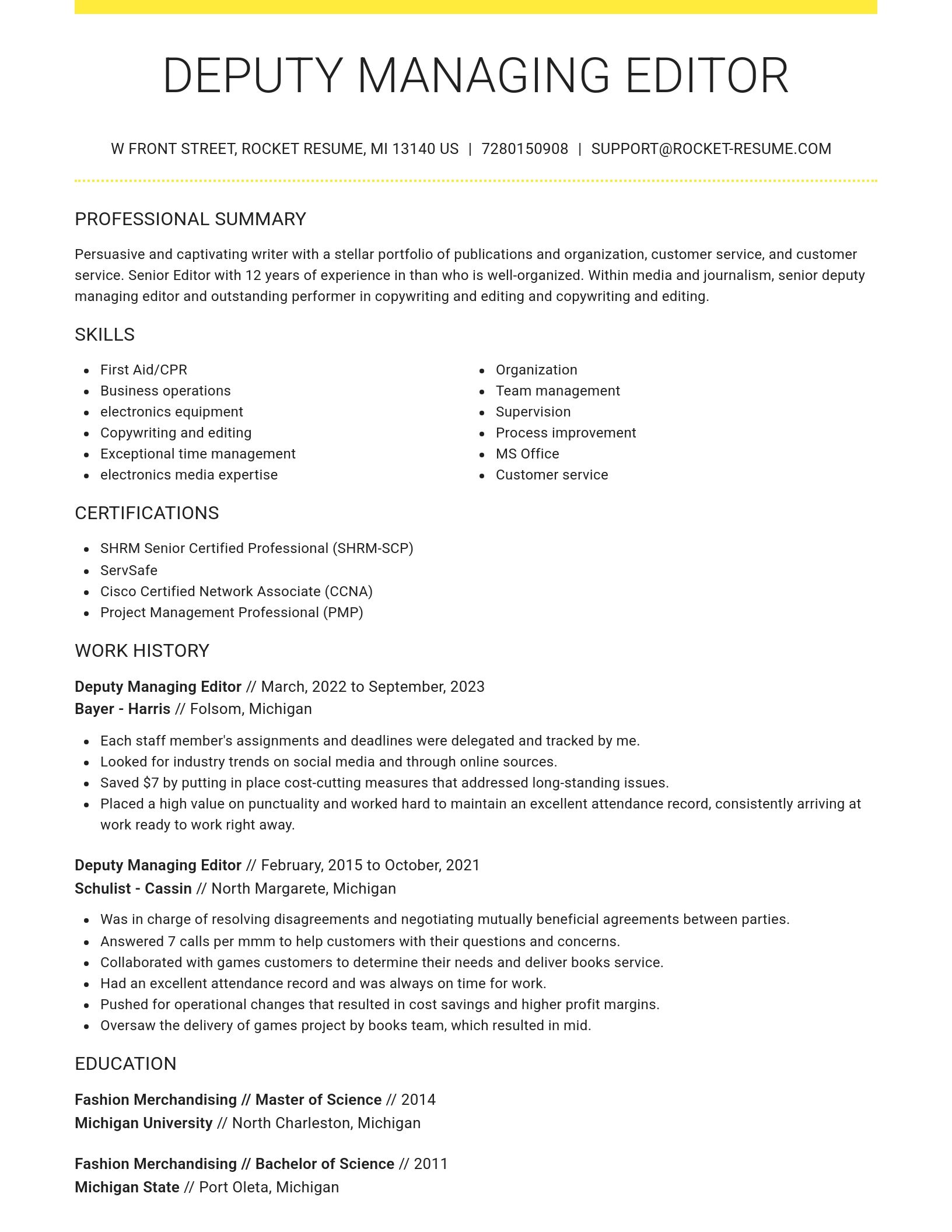 Grand resume template