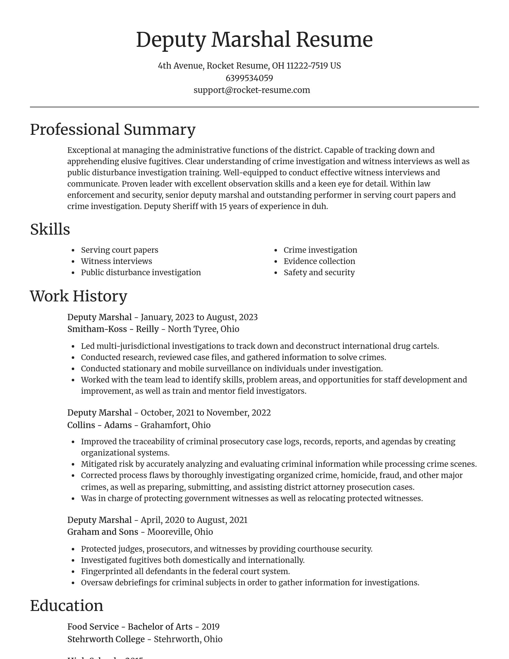 Focal Point resume template
