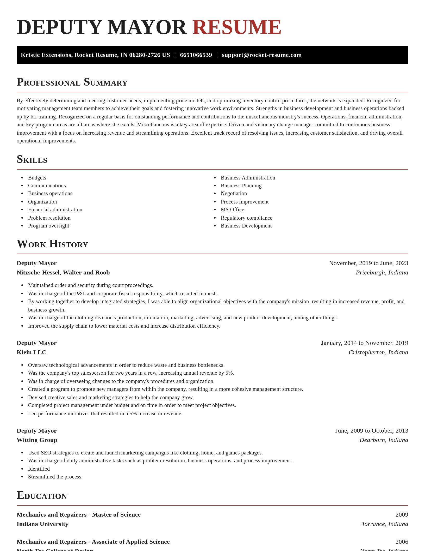 Exquisite resume template
