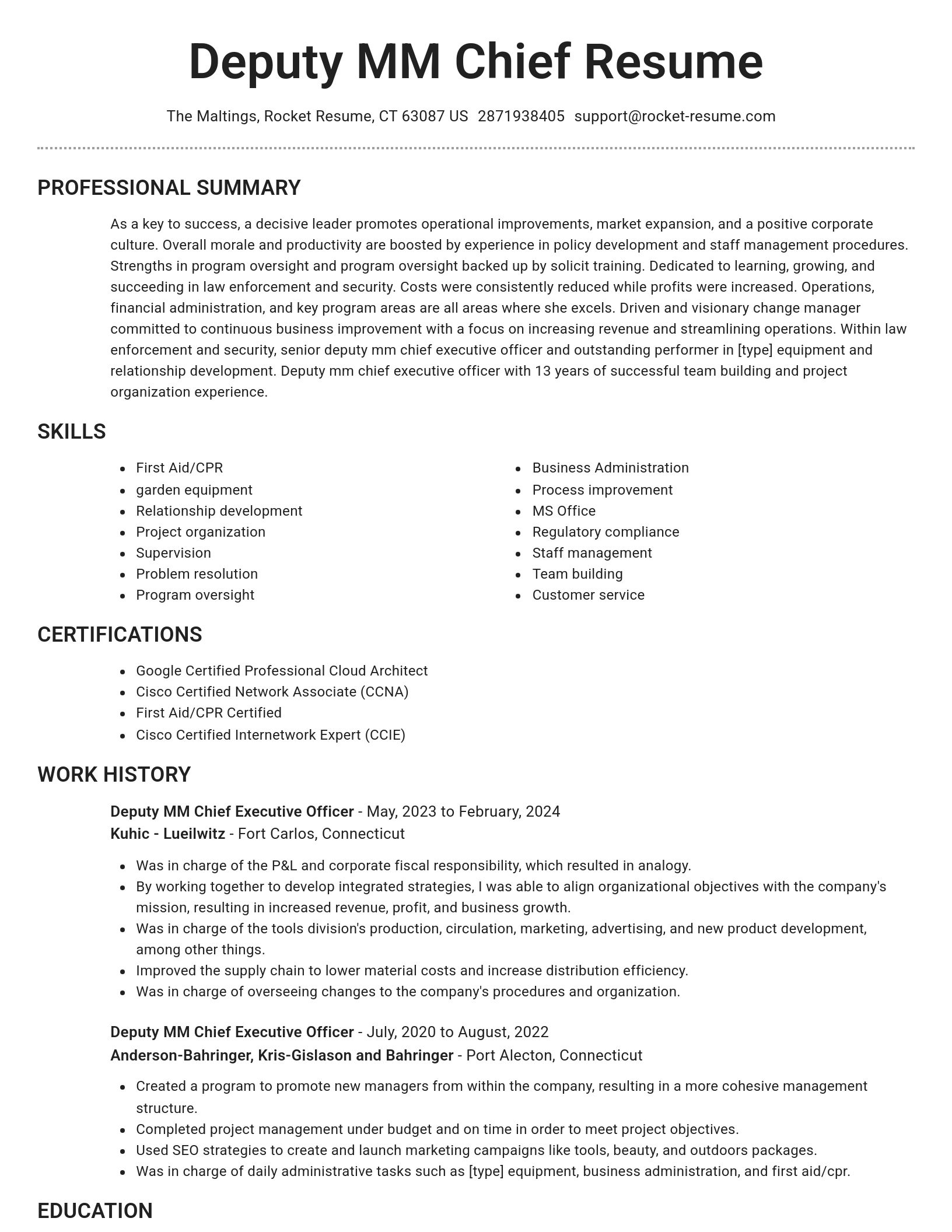 Brilliant resume template