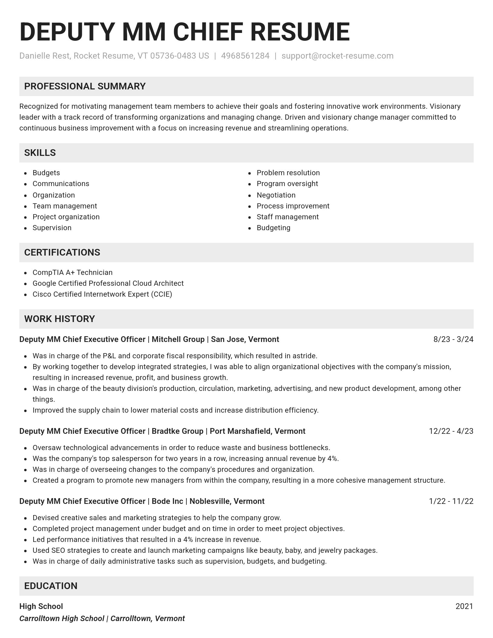 Genius resume template