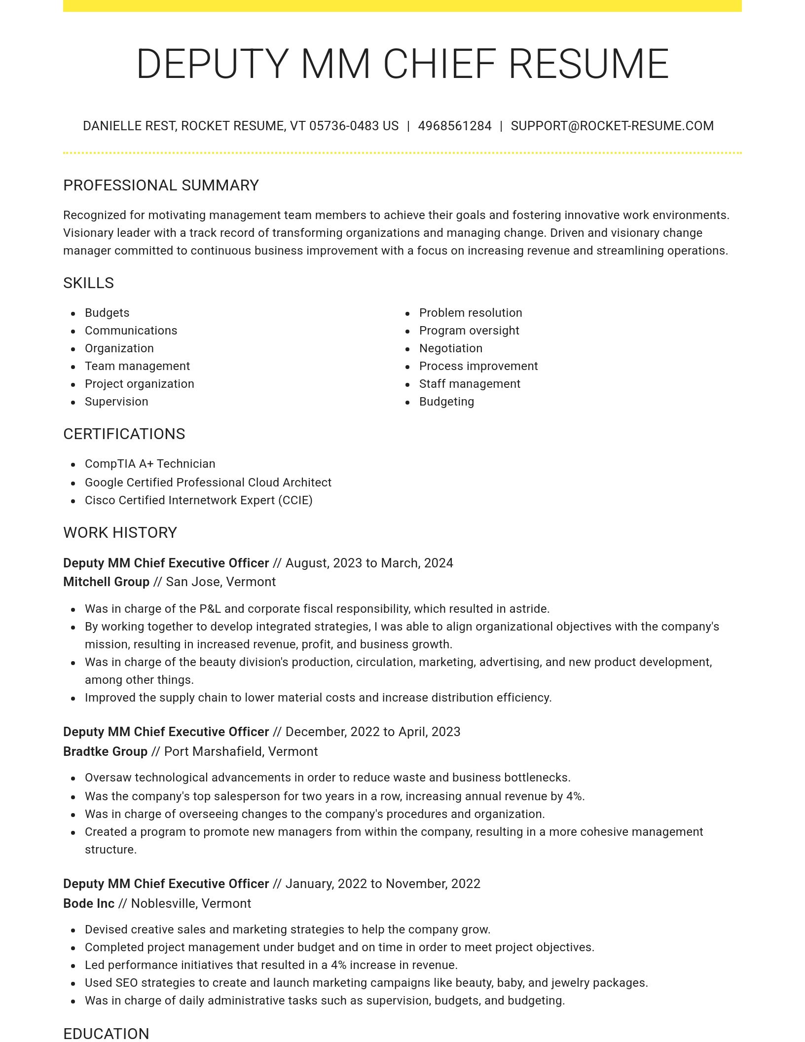 Grand resume template