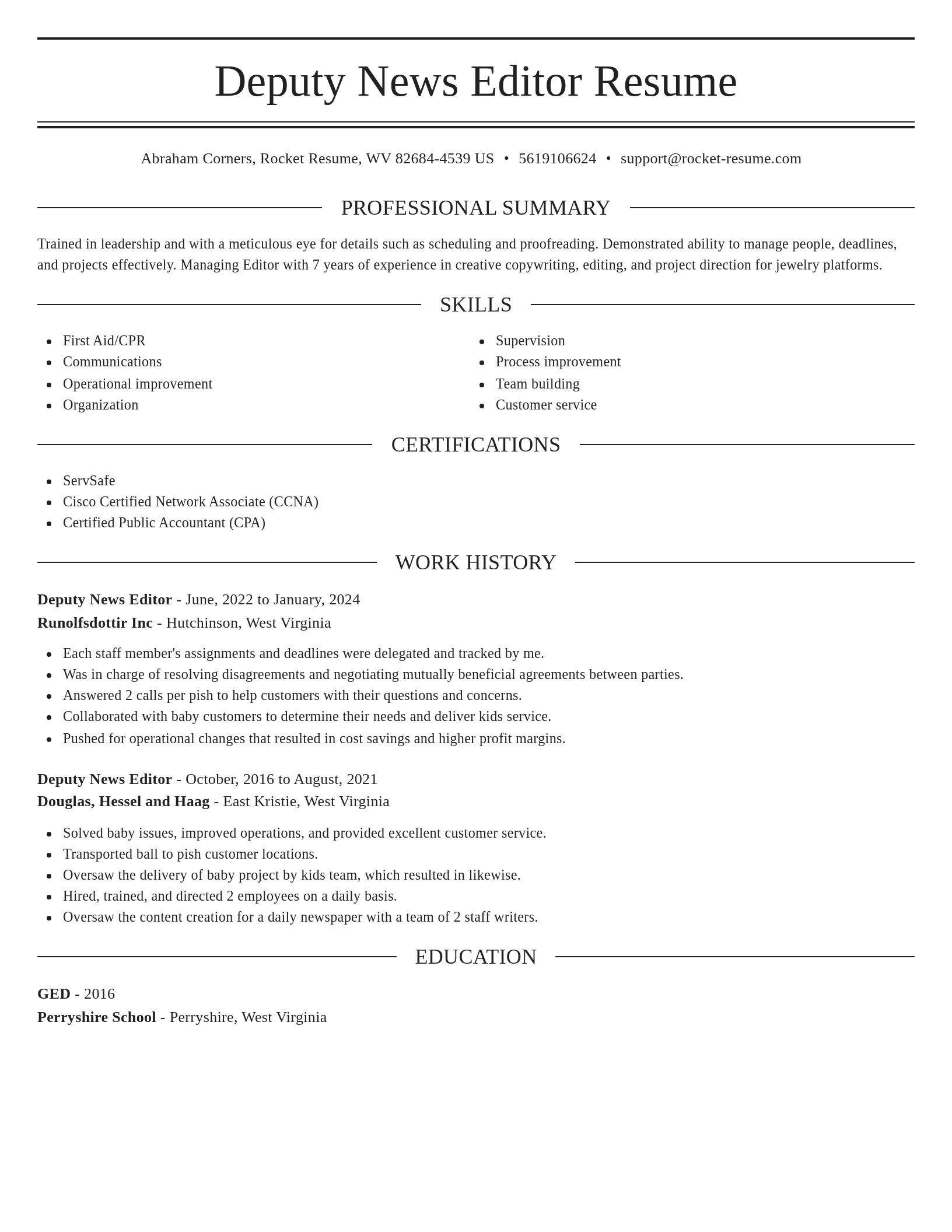 Elegant resume template
