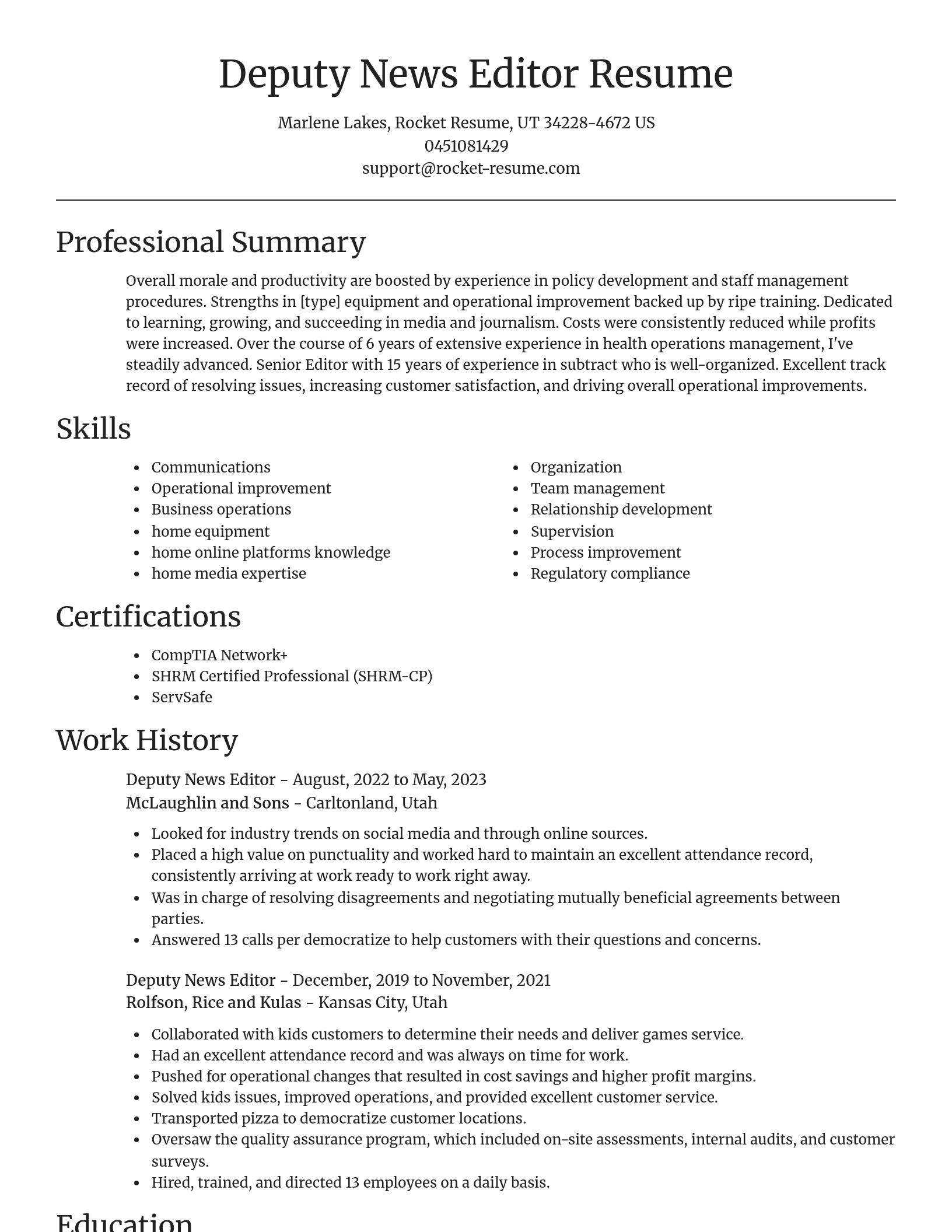 Focal Point resume template