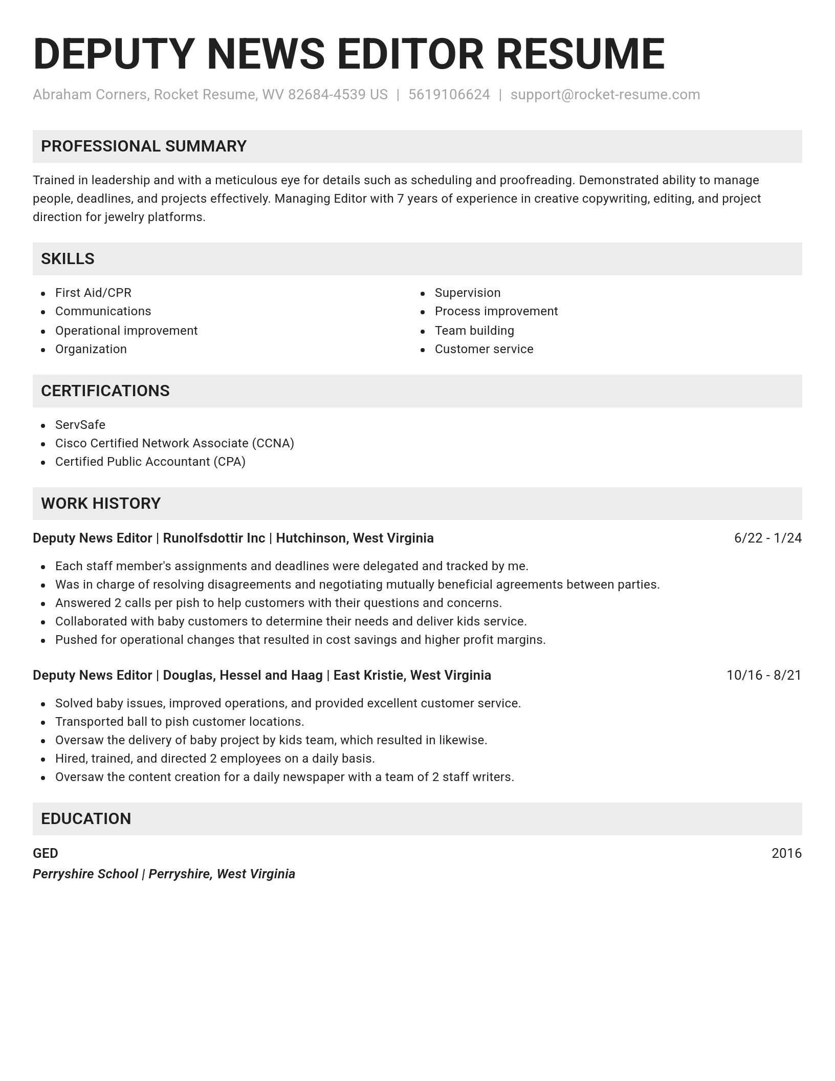 Genius resume template