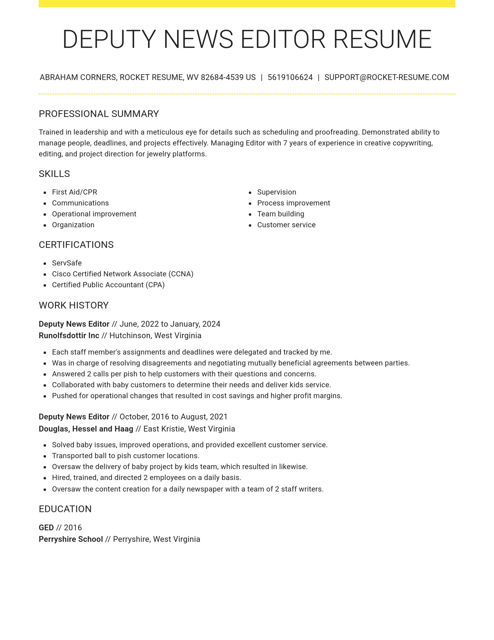 Grand resume template