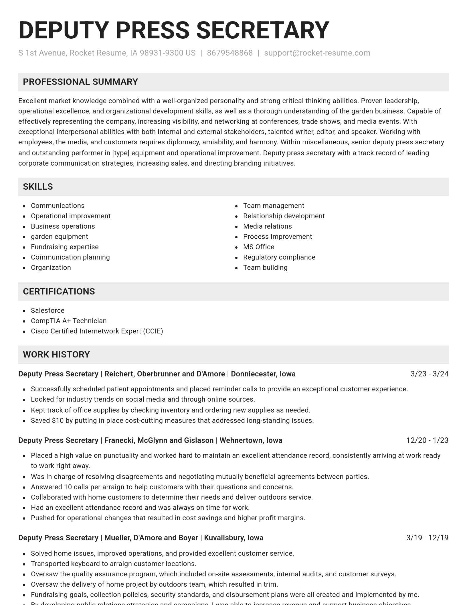 Genius resume template