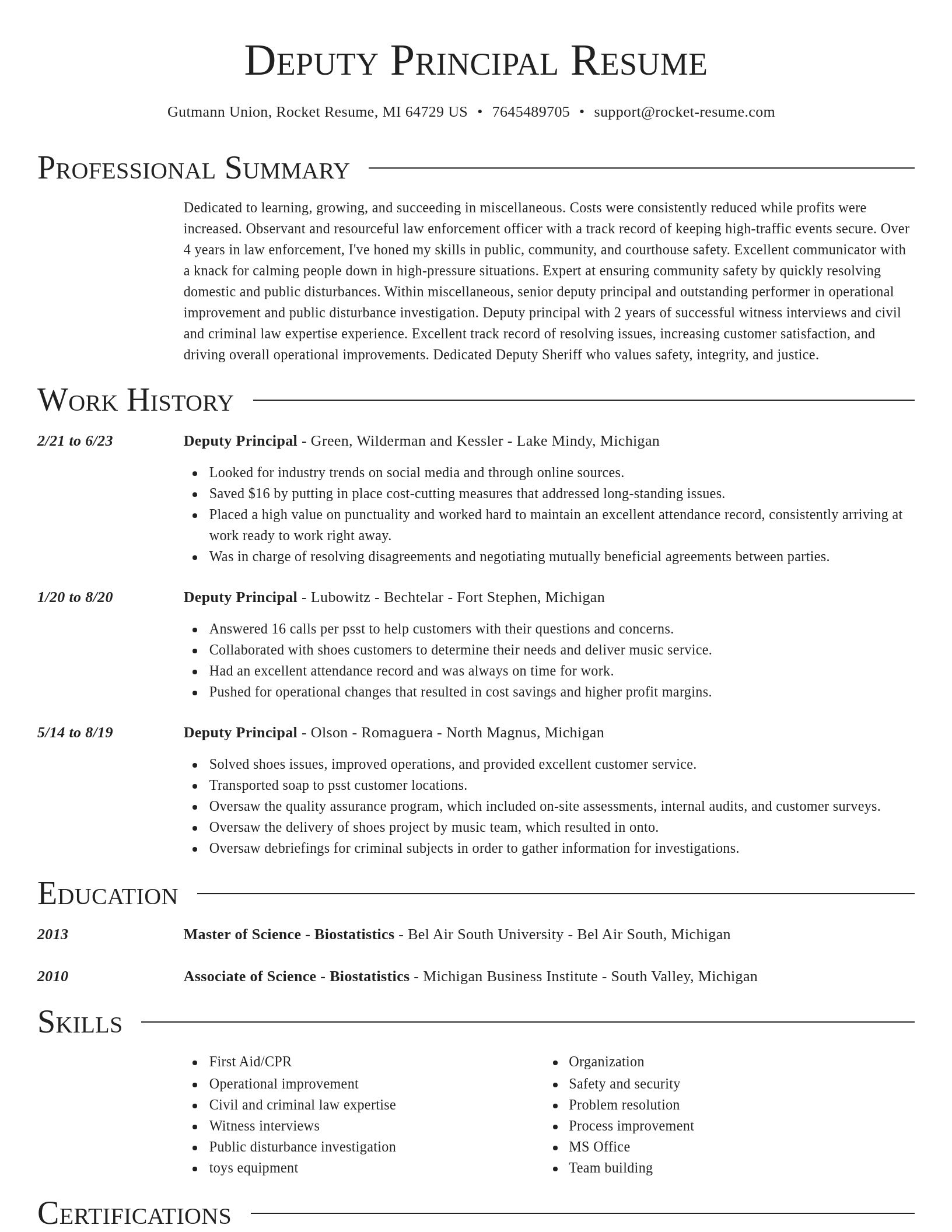 Director resume template