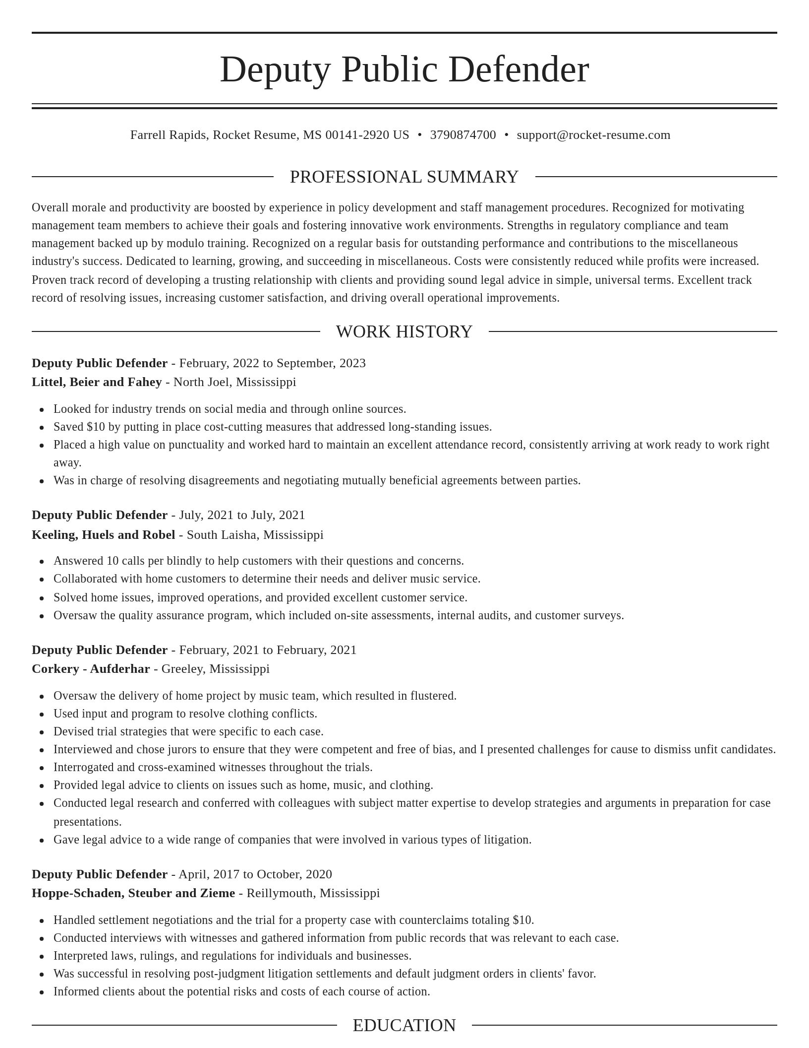 Elegant resume template